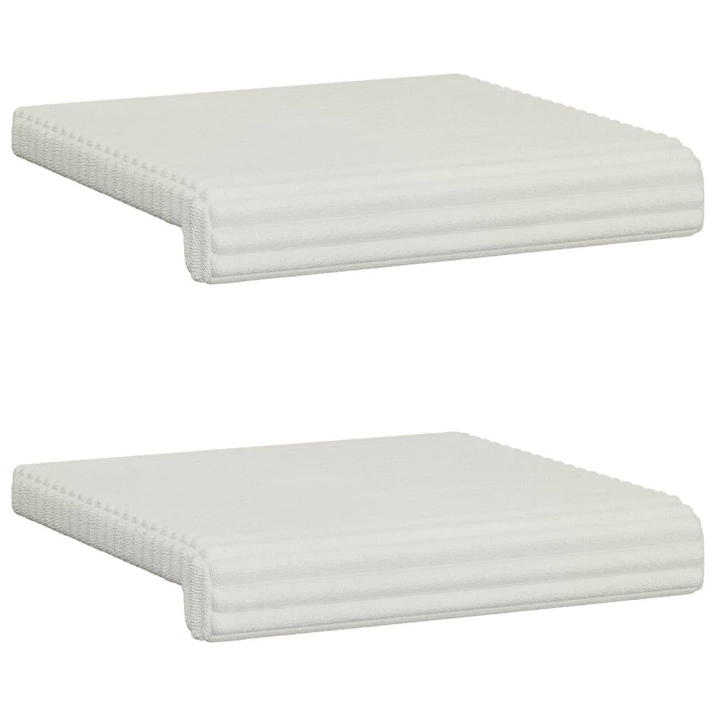 vidaXL Poduszka na ławkę 2 pcs Pluszowy kord kremowy Głębokość 35 cm