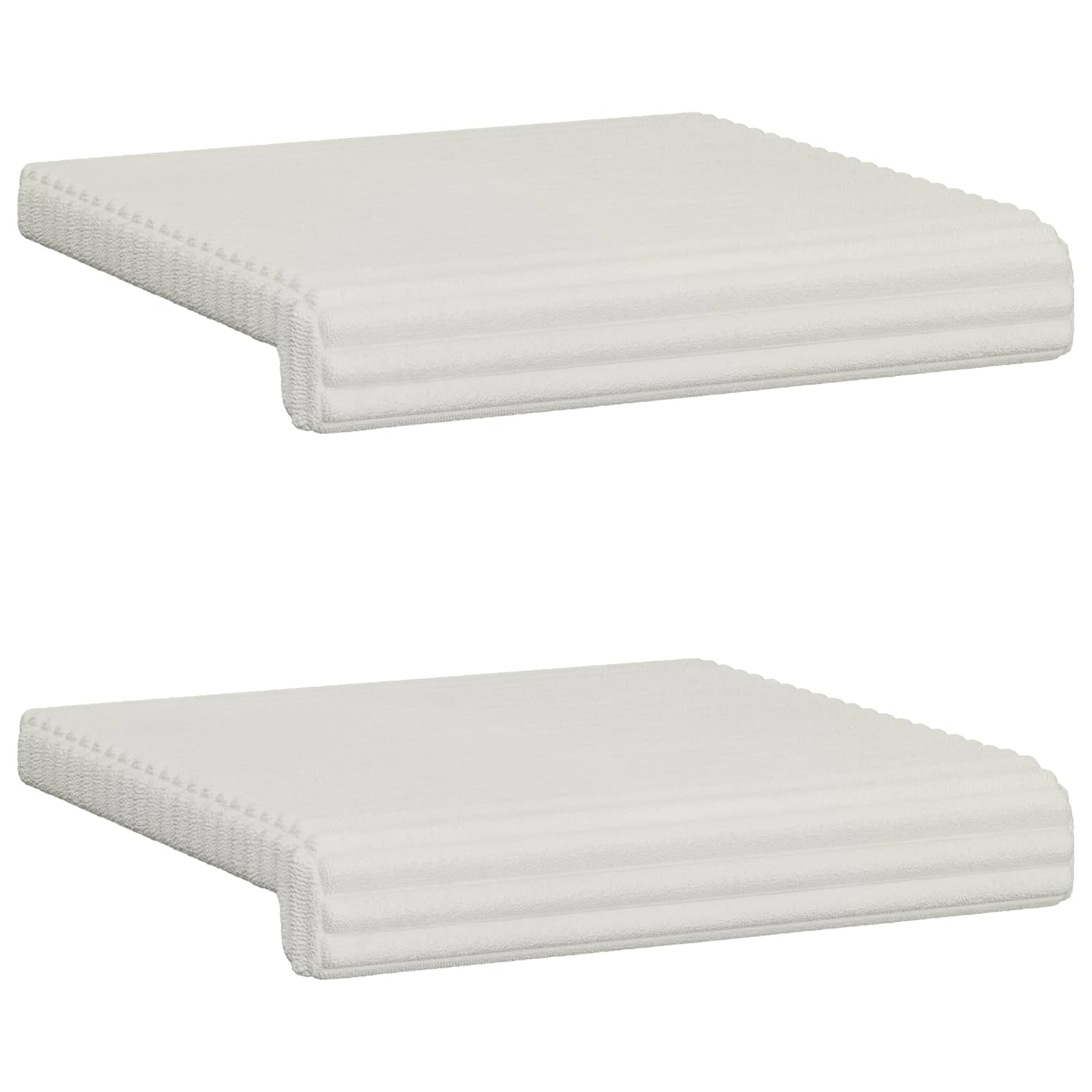 vidaXL Poduszka na ławkę 2 pcs Pluszowy kord kremowy Głębokość 35 cm