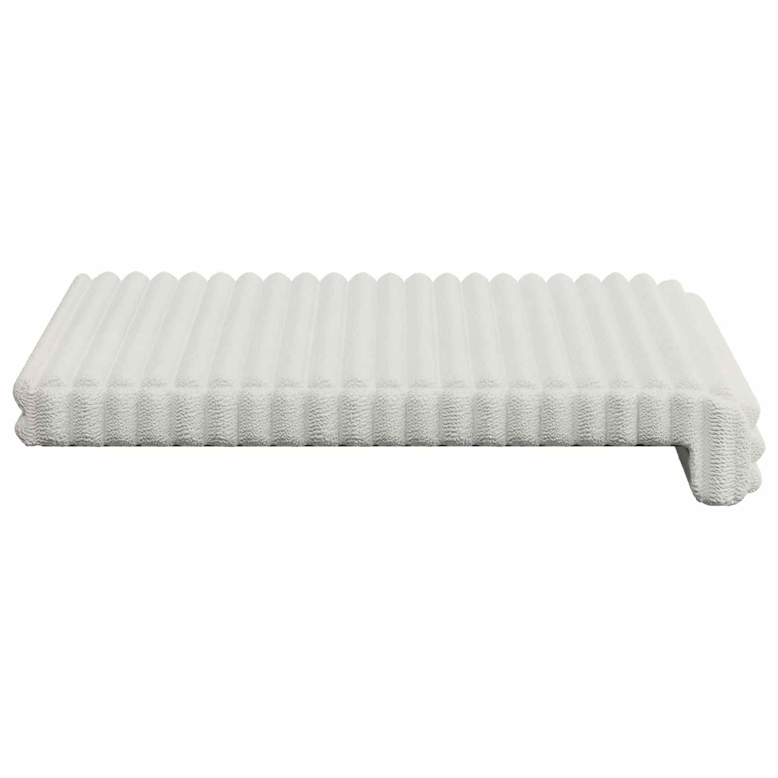 vidaXL Poduszka na ławkę 2 pcs Pluszowy kord kremowy Głębokość 35 cm
