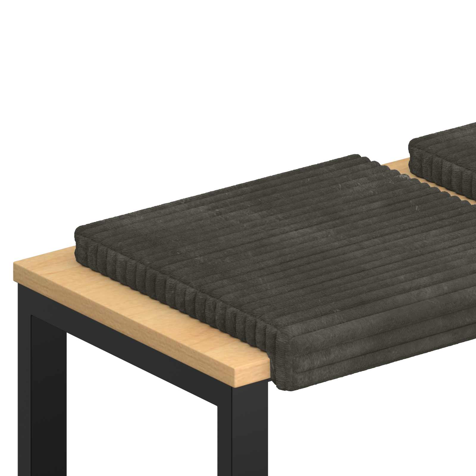vidaXL Poduszka na ławkę 2 pcs Pluszowy kord antracytowy