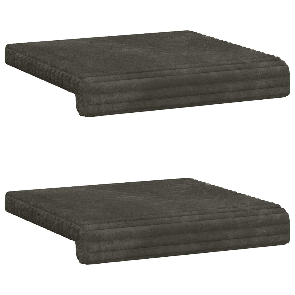 vidaXL Poduszka na ławkę 2 pcs Pluszowy kord antracytowy