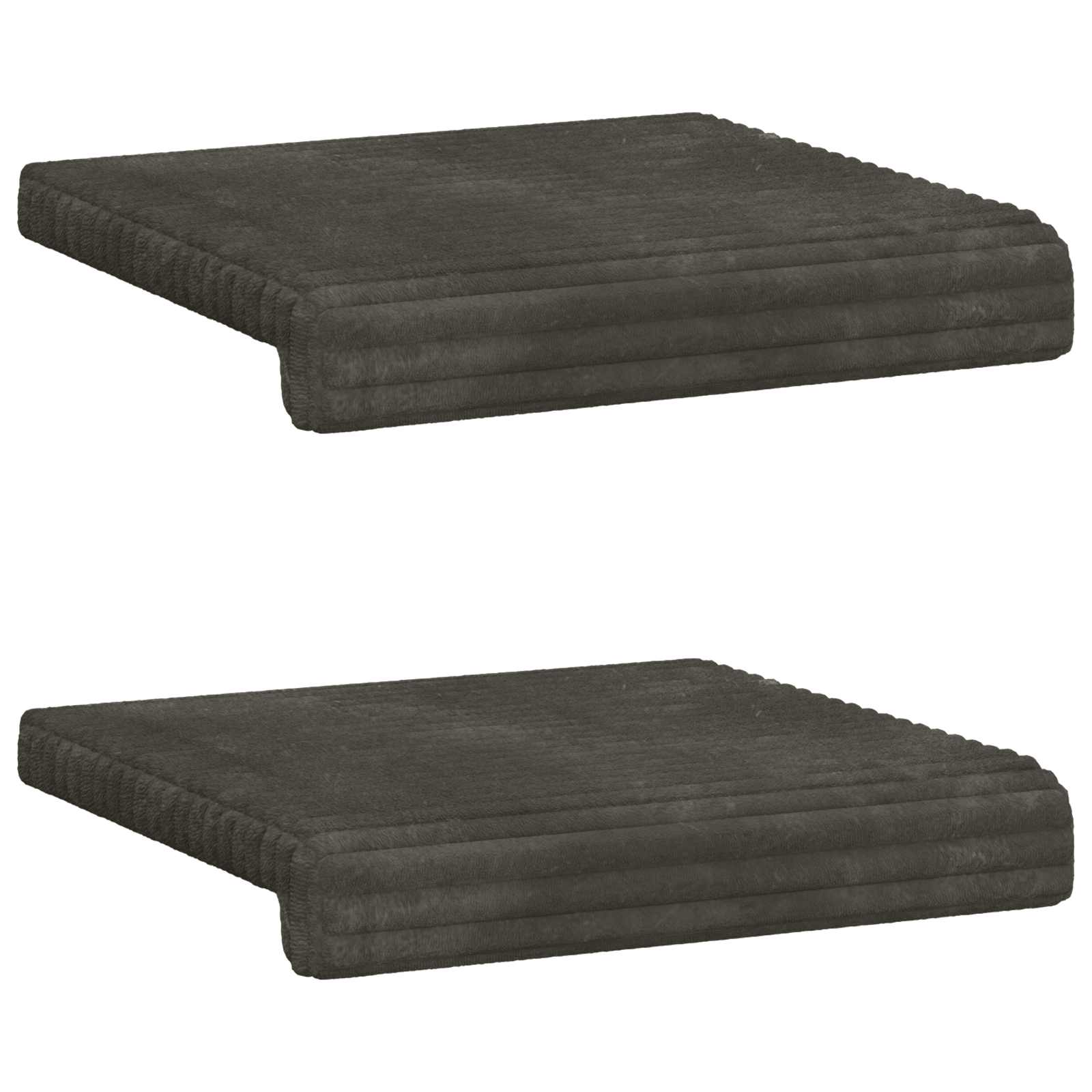 vidaXL Poduszka na ławkę 2 pcs Pluszowy kord antracytowy