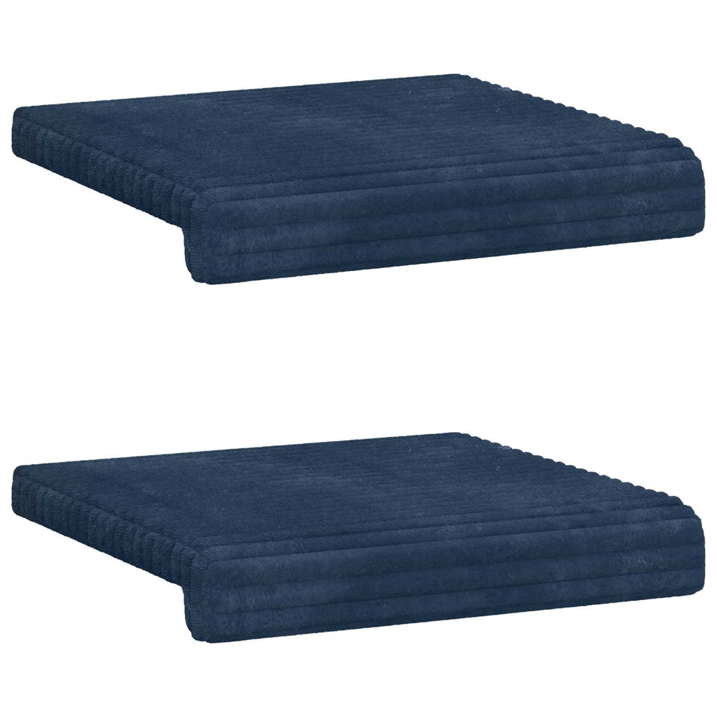 vidaXL Poduszka na ławkę 2 pcs Pluszowy kord Granatowy Głębokość 35 cm