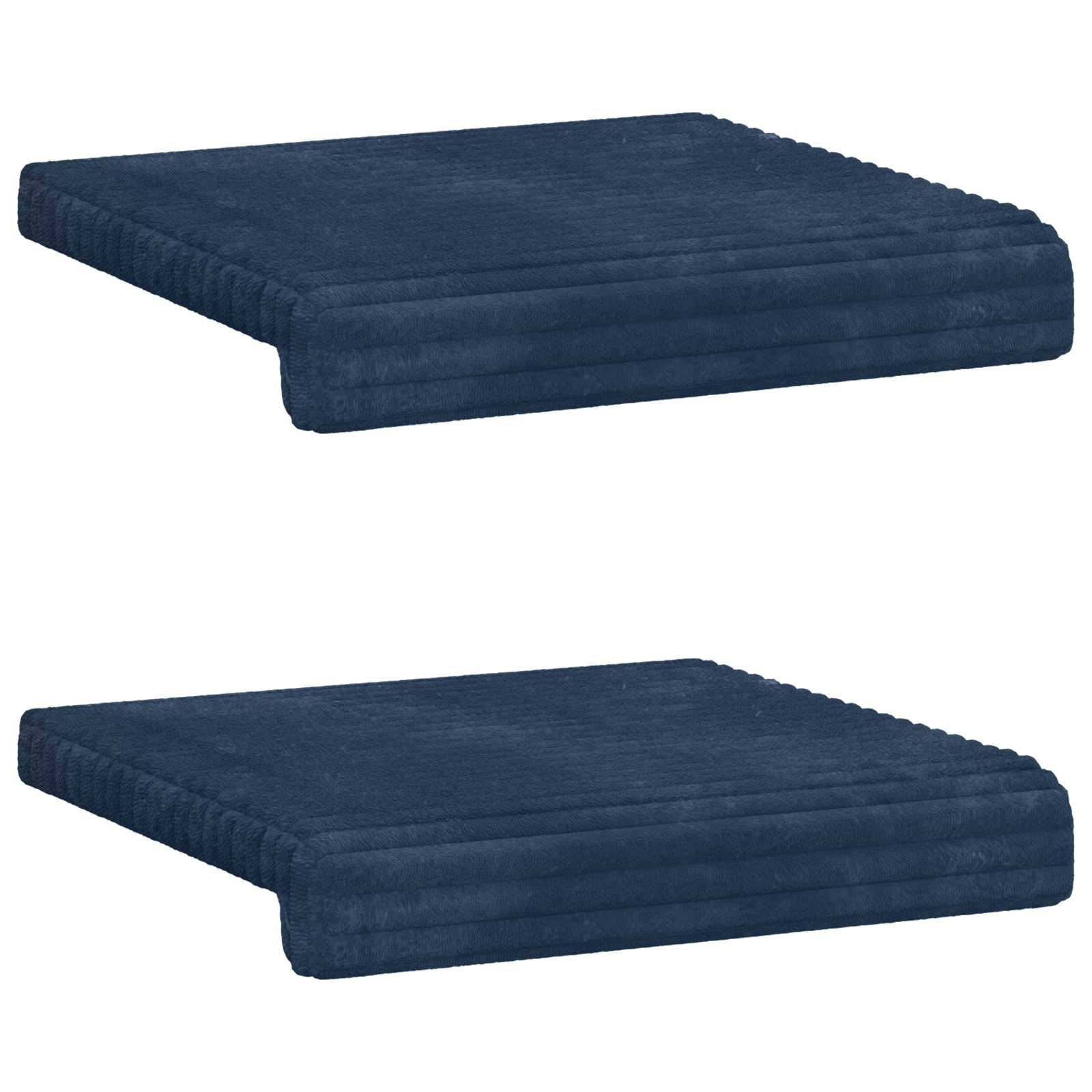 vidaXL Poduszka na ławkę 2 pcs Pluszowy kord Granatowy Głębokość 35 cm
