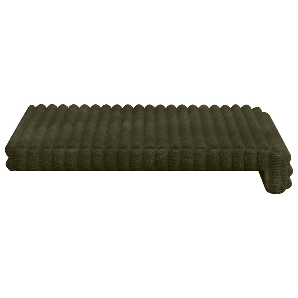 vidaXL Poduszka na ławkę 2 pcs Pluszowy kord zielony Głębokość 35 cm