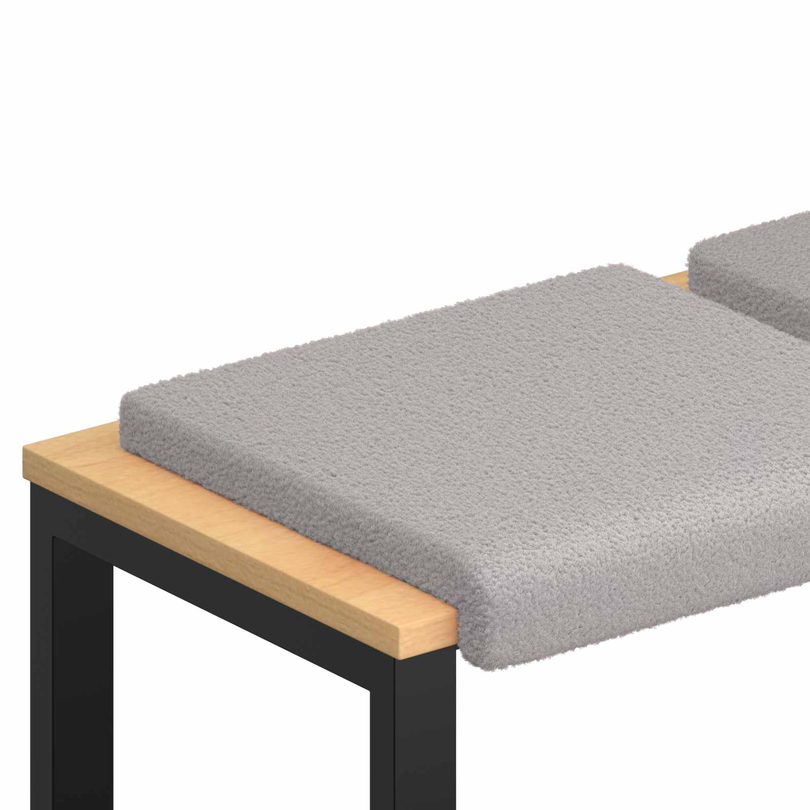 vidaXL Poduszka na ławkę 2 pcs Tkanina sherpa jasnoszary