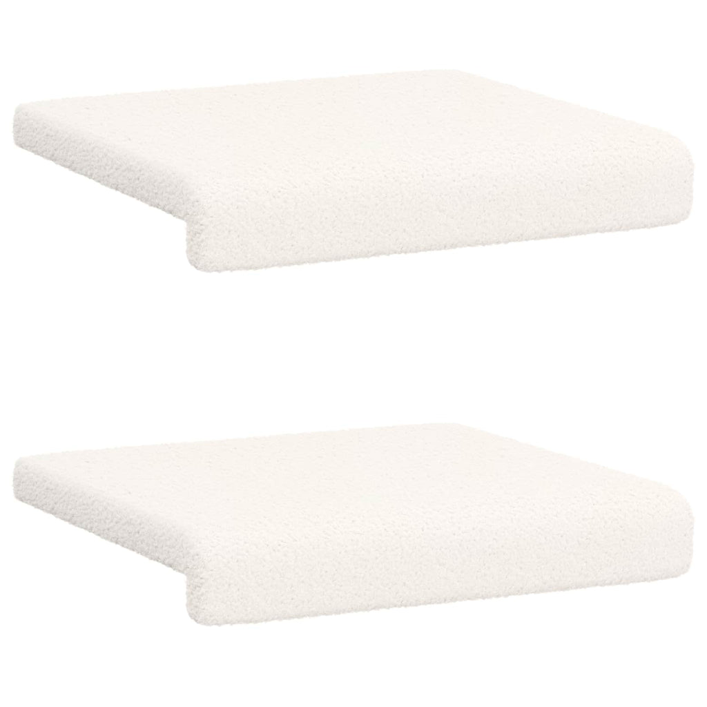 vidaXL Poduszka na ławkę 2 pcs Tkanina sherpa kremowy Głębokość 35 cm