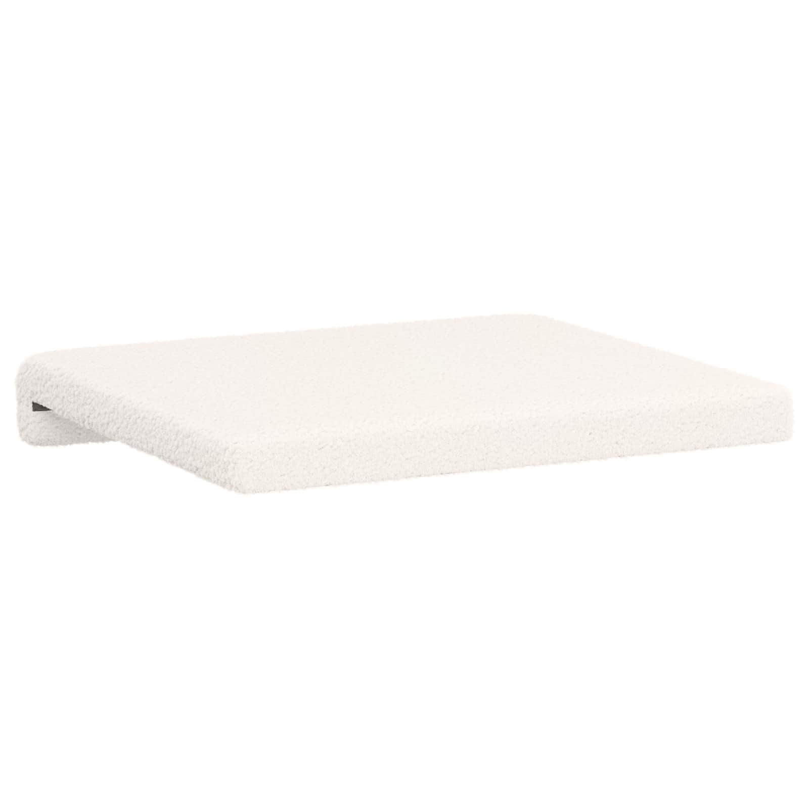 vidaXL Poduszka na ławkę 2 pcs Tkanina sherpa kremowy Głębokość 35 cm