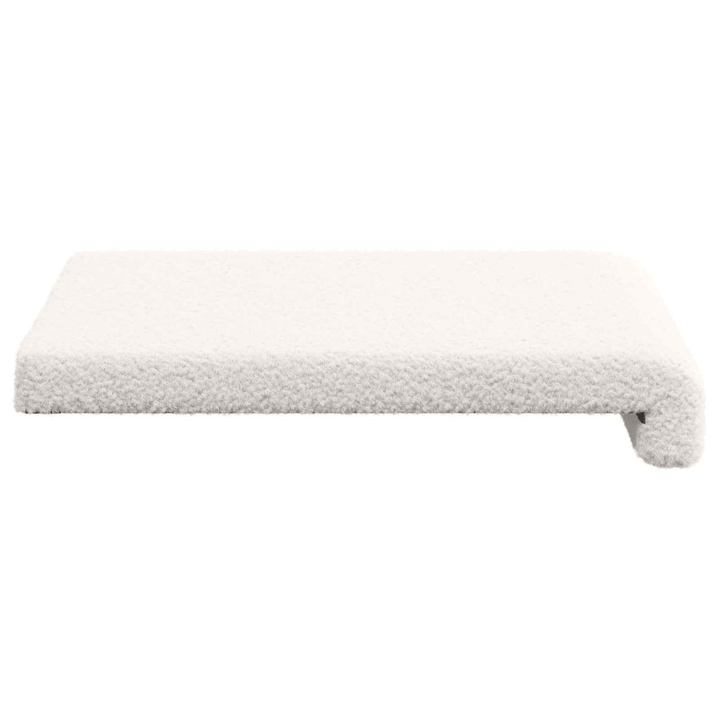 vidaXL Poduszka na ławkę 2 pcs Tkanina sherpa kremowy Głębokość 35 cm