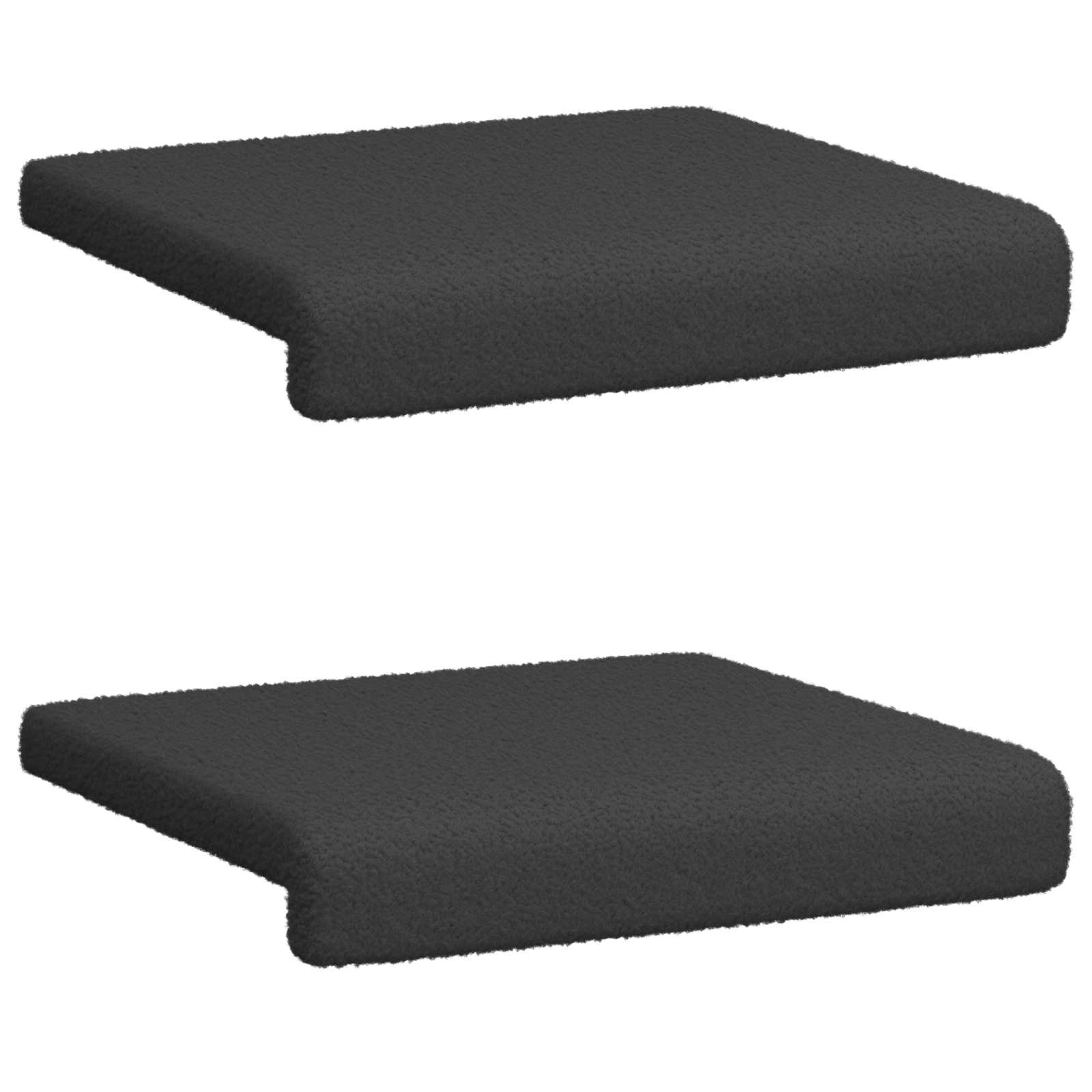 vidaXL Poduszka na ławkę 2 pcs Tkanina sherpa ciemnoszary