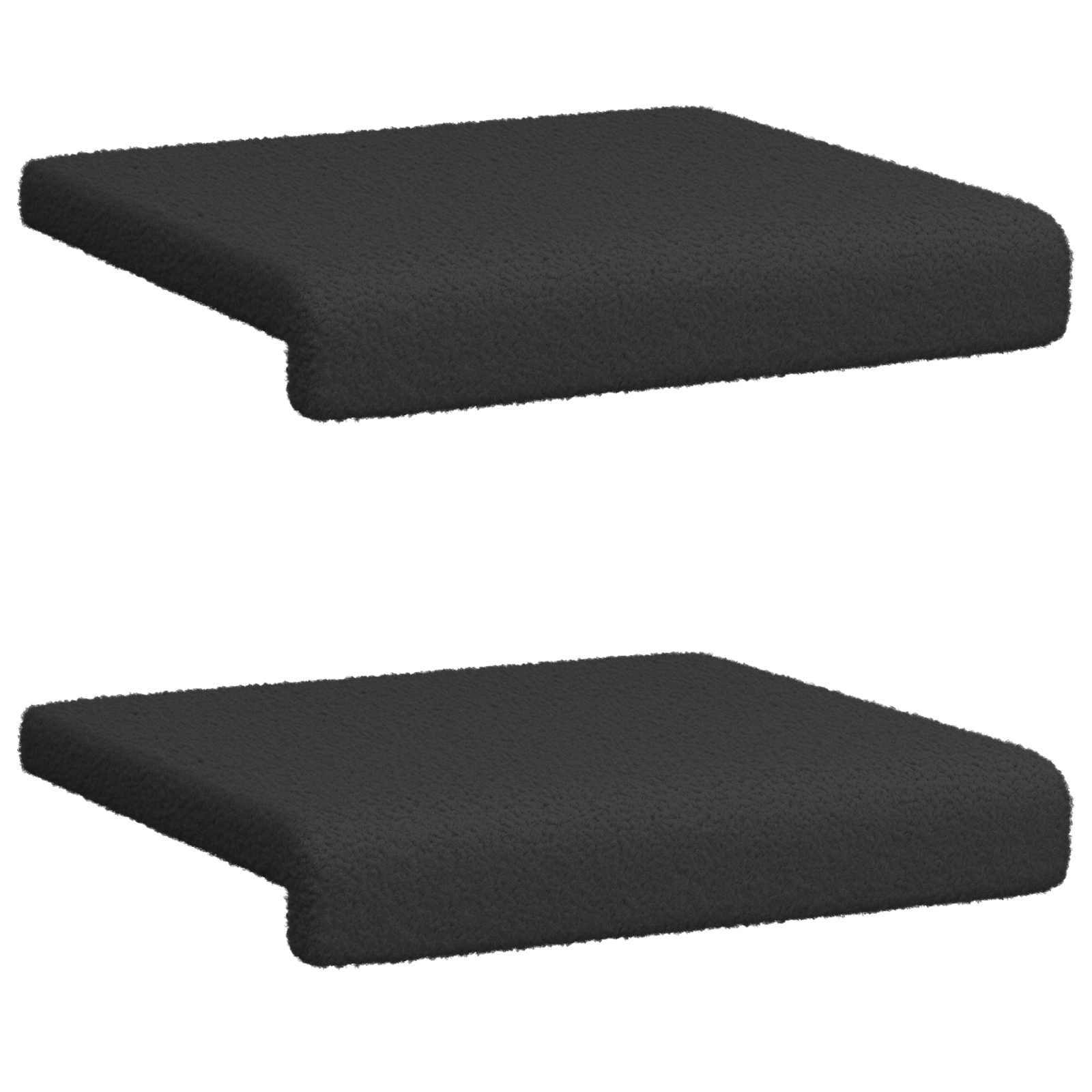 vidaXL Poduszka na ławkę 2 pcs Tkanina sherpa Czarny Głębokość 35 cm