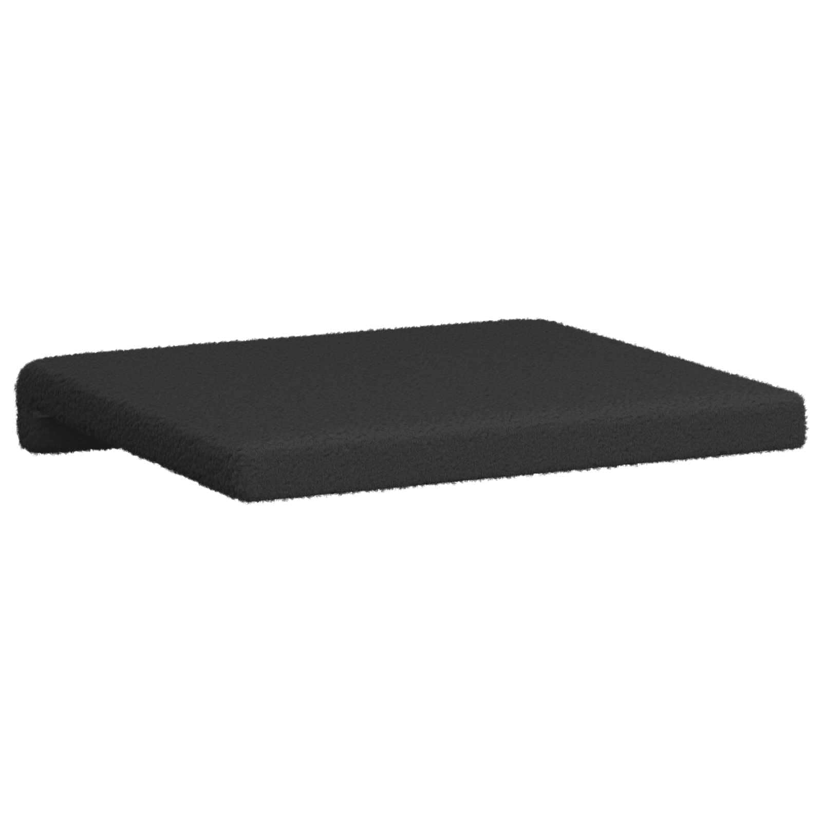 vidaXL Poduszka na ławkę 2 pcs Tkanina sherpa Czarny Głębokość 35 cm