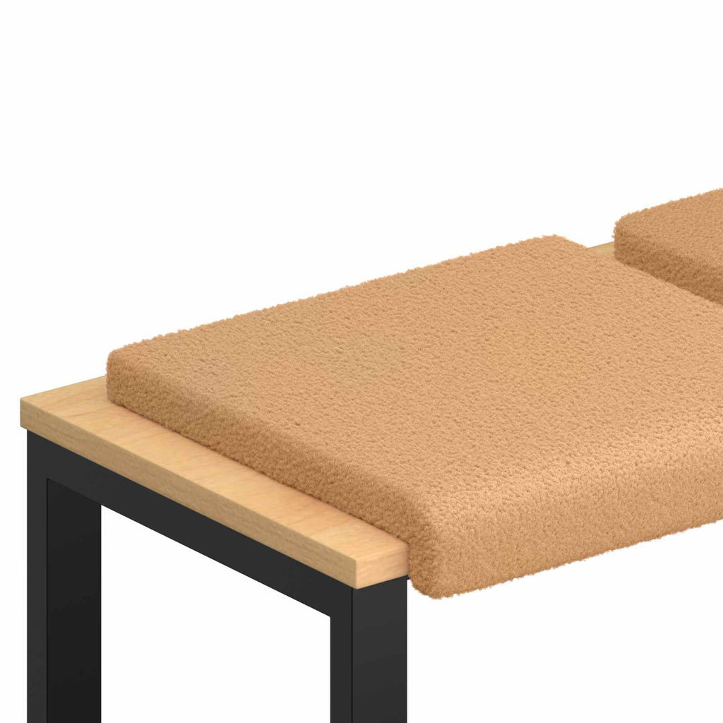 vidaXL Poduszka na ławkę 2 pcs Tkanina sherpa Beżowy Głębokość 35 cm
