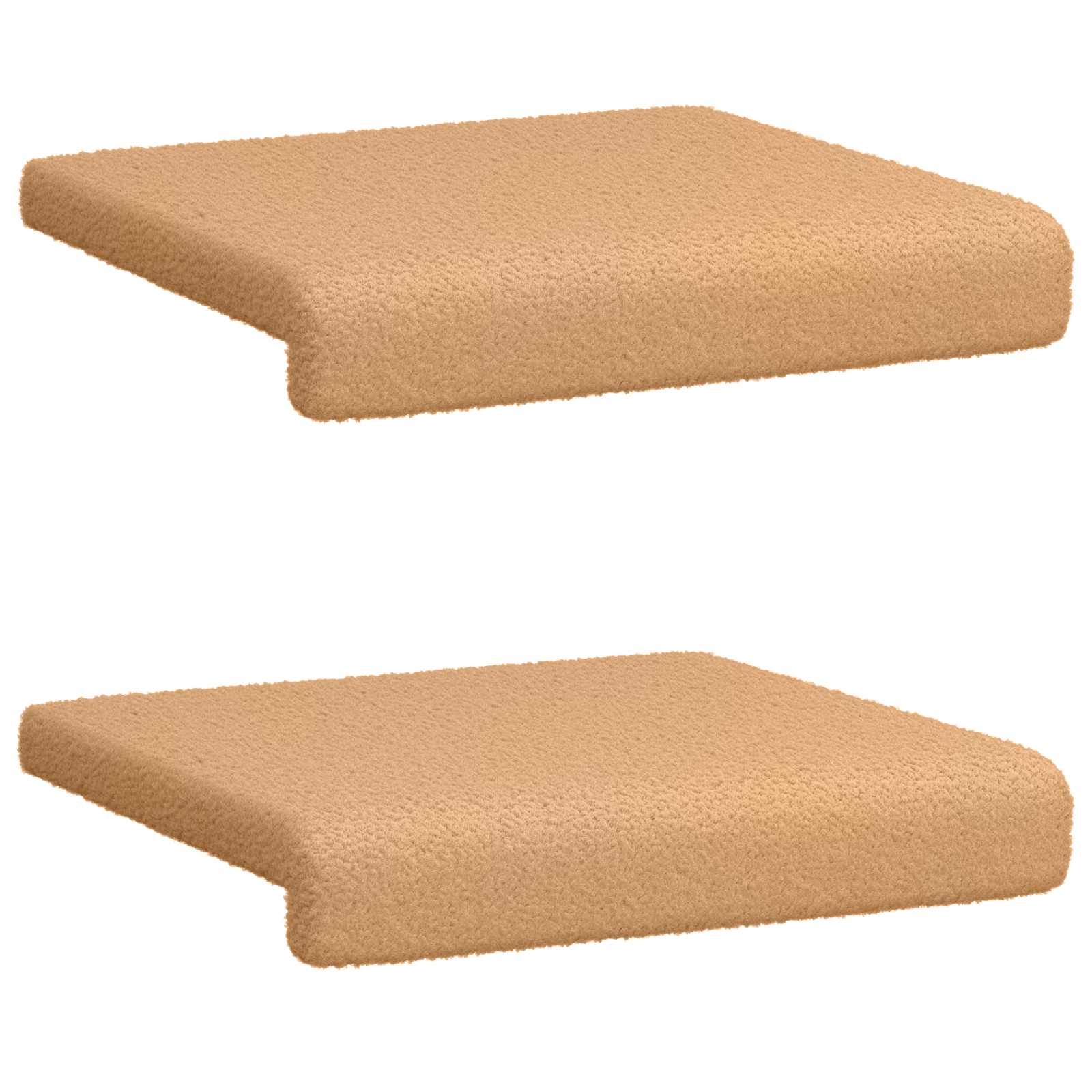 vidaXL Poduszka na ławkę 2 pcs Tkanina sherpa Beżowy Głębokość 35 cm