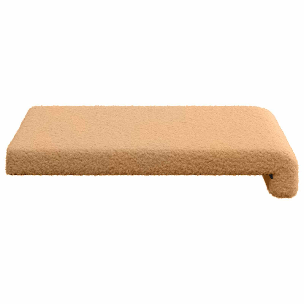vidaXL Poduszka na ławkę 2 pcs Tkanina sherpa Beżowy Głębokość 35 cm