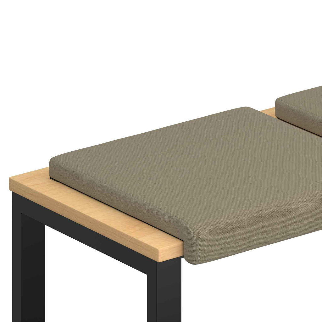 vidaXL Poduszka na ławkę 2 pcs Teksturowany Welur Khaki