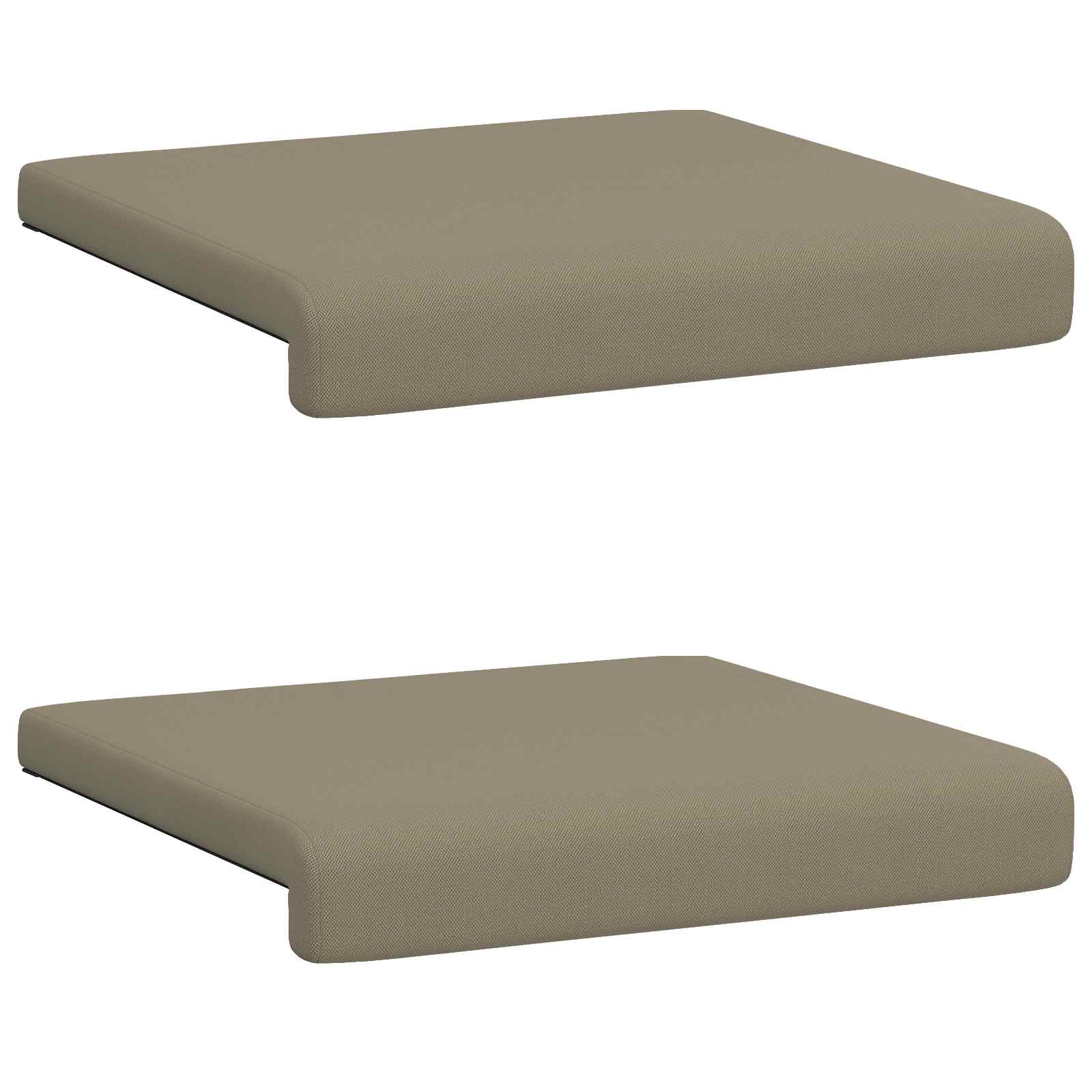 vidaXL Poduszka na ławkę 2 pcs Teksturowany Welur Khaki