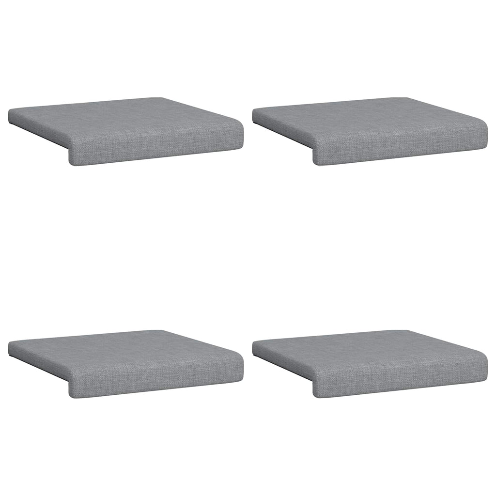 vidaXL Poduszka na ławkę 4 pcs tkanina jasnoszary Głębokość 35 cm