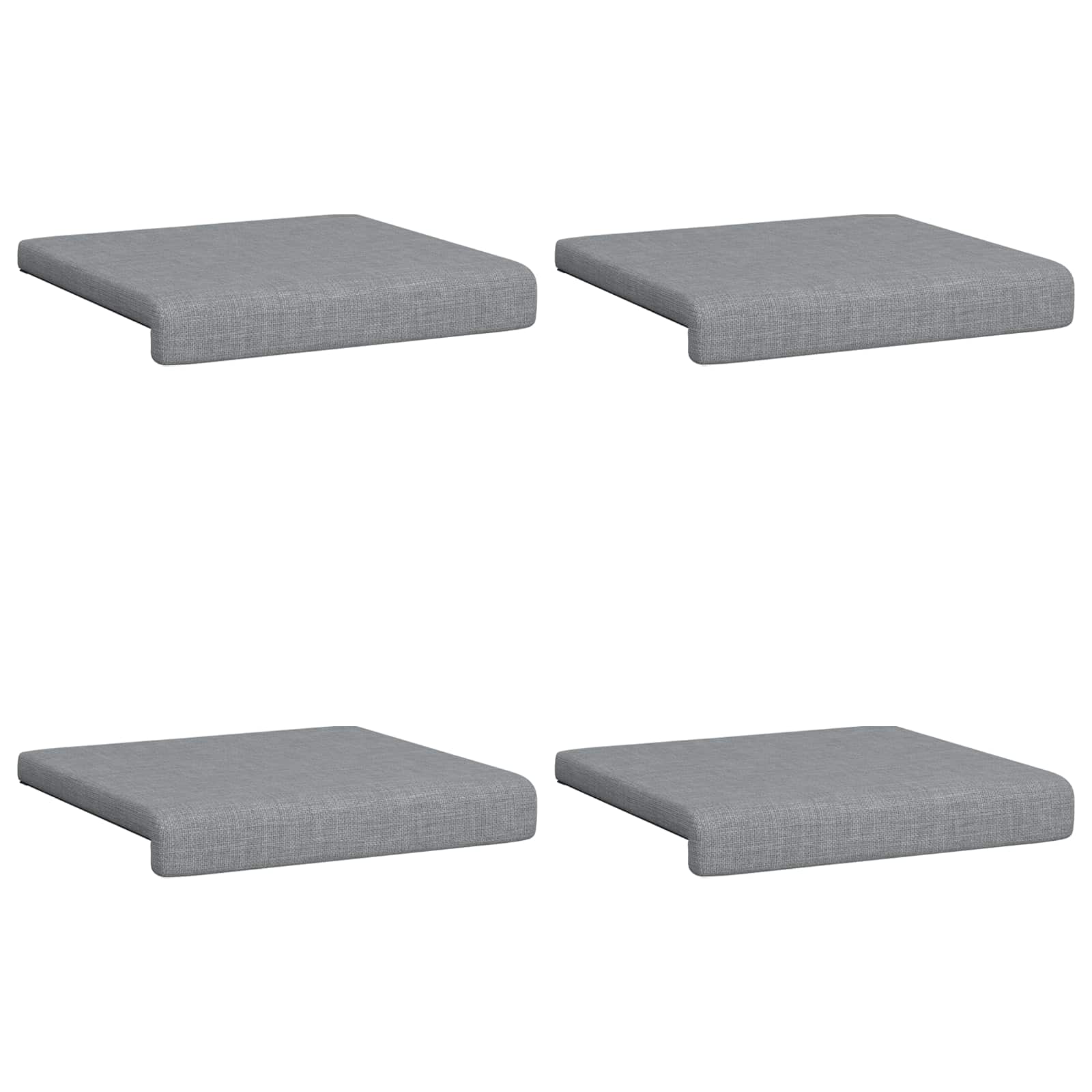 vidaXL Poduszka na ławkę 4 pcs tkanina jasnoszary Głębokość 35 cm