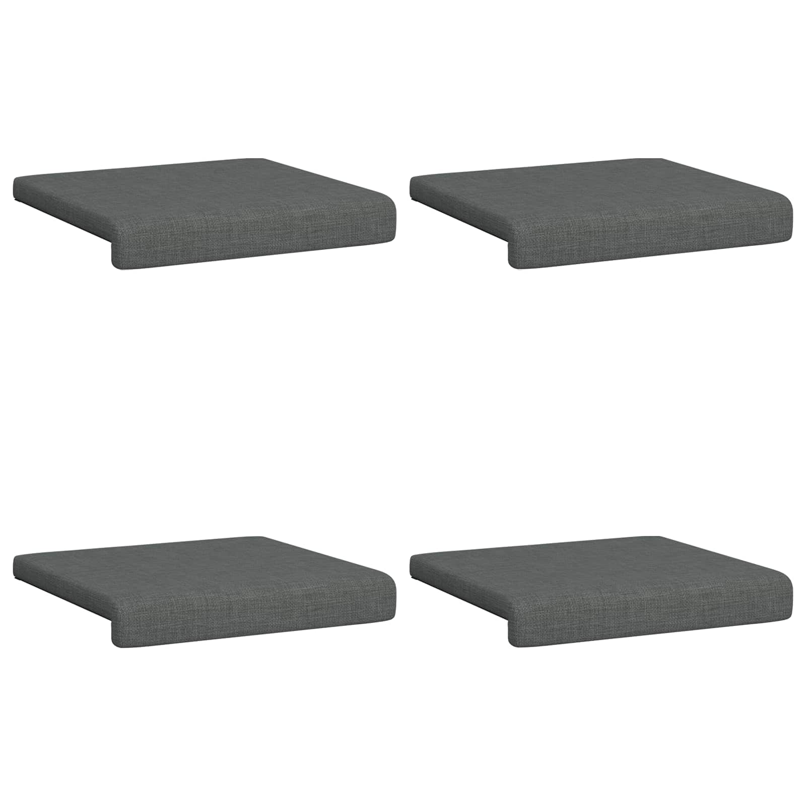 vidaXL Poduszka na ławkę 4 pcs tkanina ciemnoszary Głębokość 35 cm