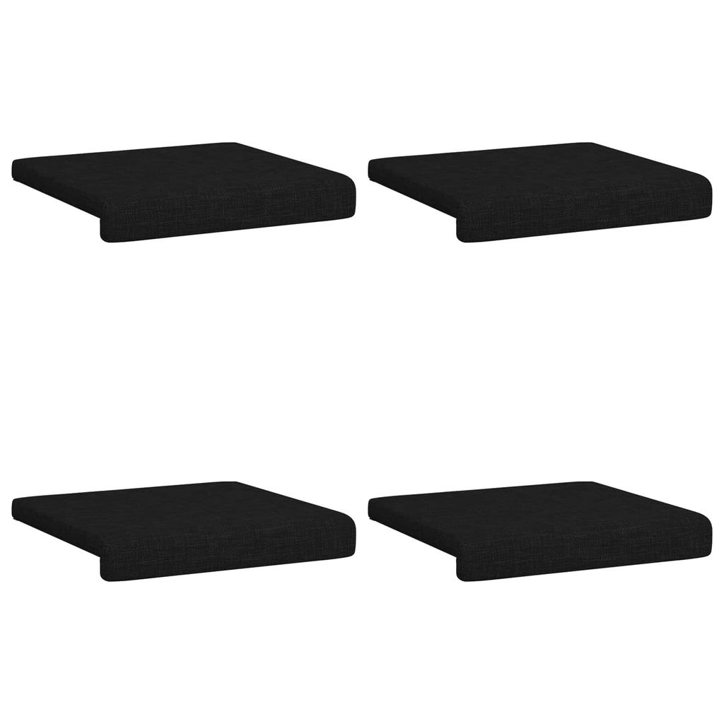 vidaXL Poduszka na ławkę 4 pcs tkanina Czarny Głębokość 35 cm