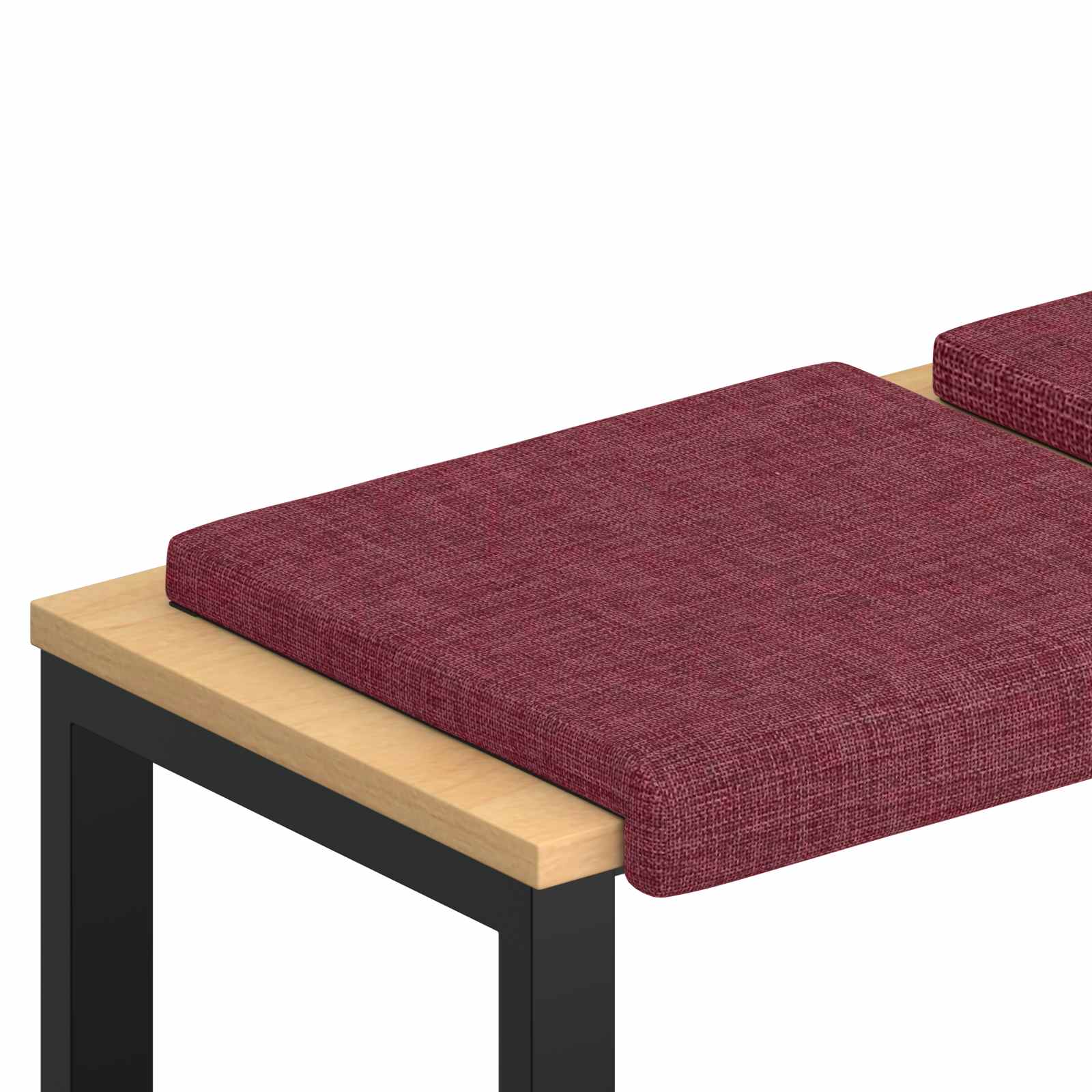 vidaXL Poduszka na ławkę 4 pcs tkanina Czerwone wino Głębokość 35 cm
