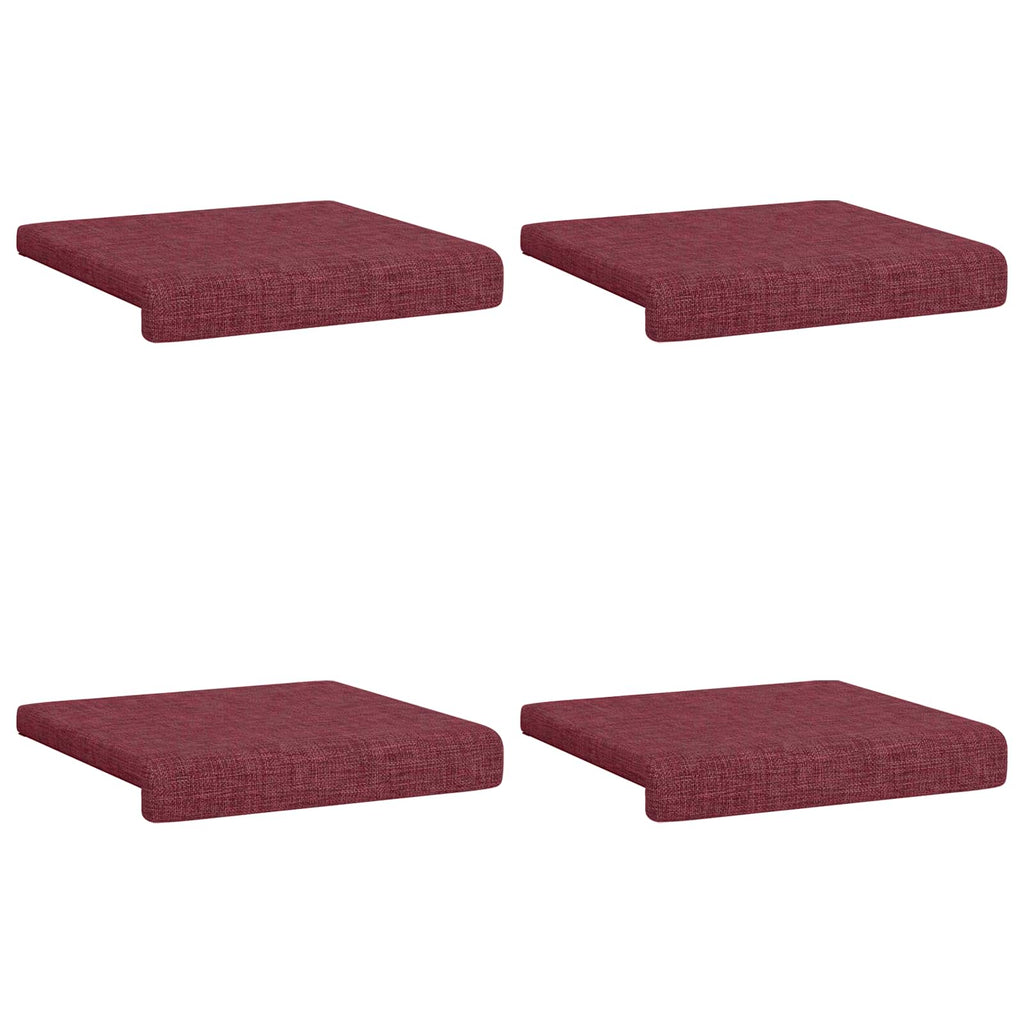 vidaXL Poduszka na ławkę 4 pcs tkanina Czerwone wino Głębokość 35 cm