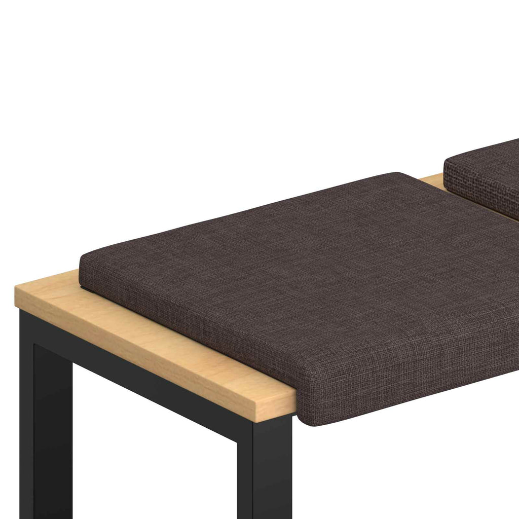 vidaXL Poduszka na ławkę 4 pcs tkanina Ciemny brąz Głębokość 35 cm
