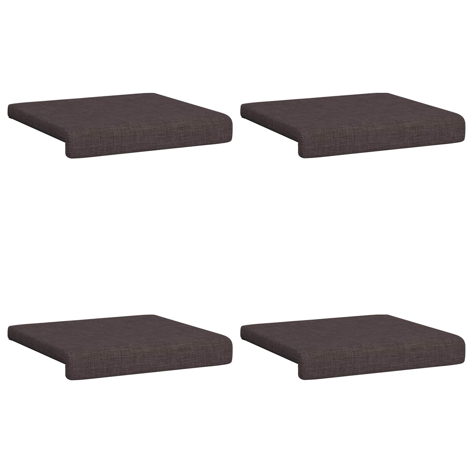 vidaXL Poduszka na ławkę 4 pcs tkanina Ciemny brąz Głębokość 35 cm