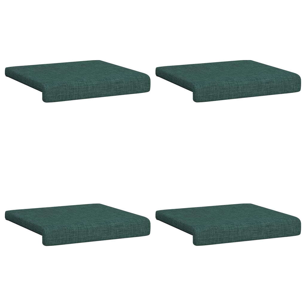 vidaXL Poduszka na ławkę 4 pcs tkanina Ciemnozielony Głębokość 35 cm