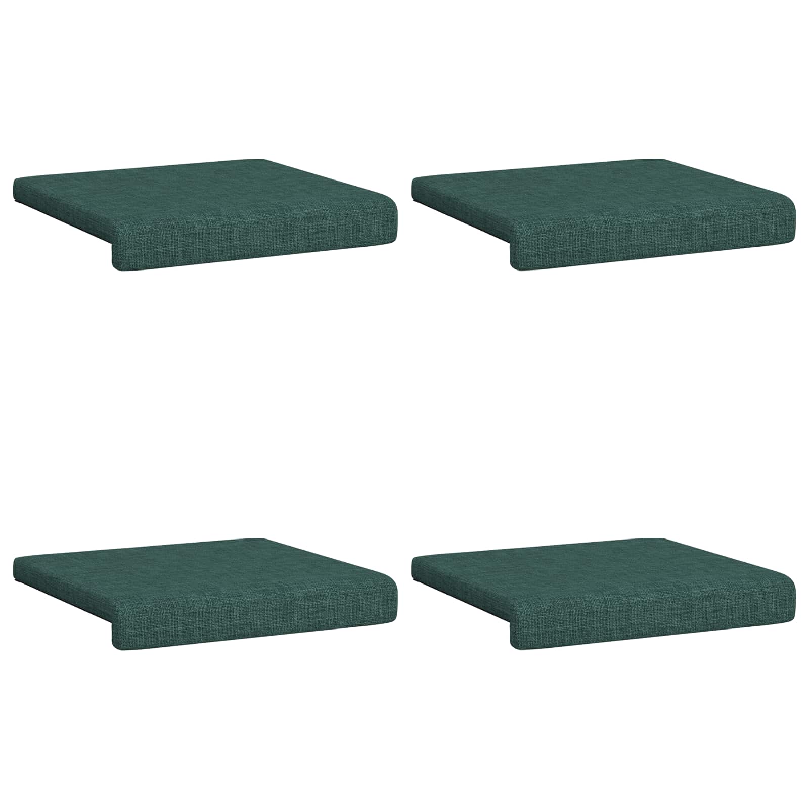 vidaXL Poduszka na ławkę 4 pcs tkanina Ciemnozielony Głębokość 35 cm