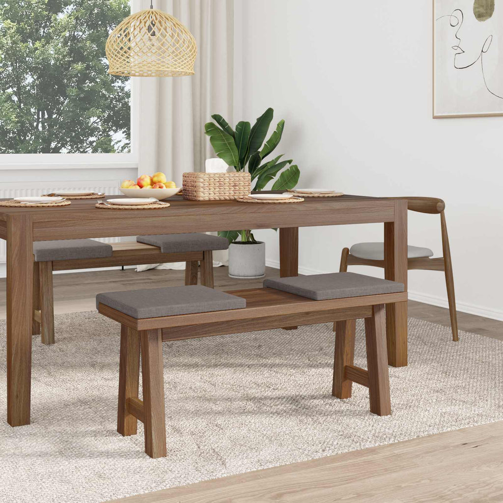 vidaXL Poduszka na ławkę 4 pcs tkanina Ciemnoszary Głębokość 35 cm
