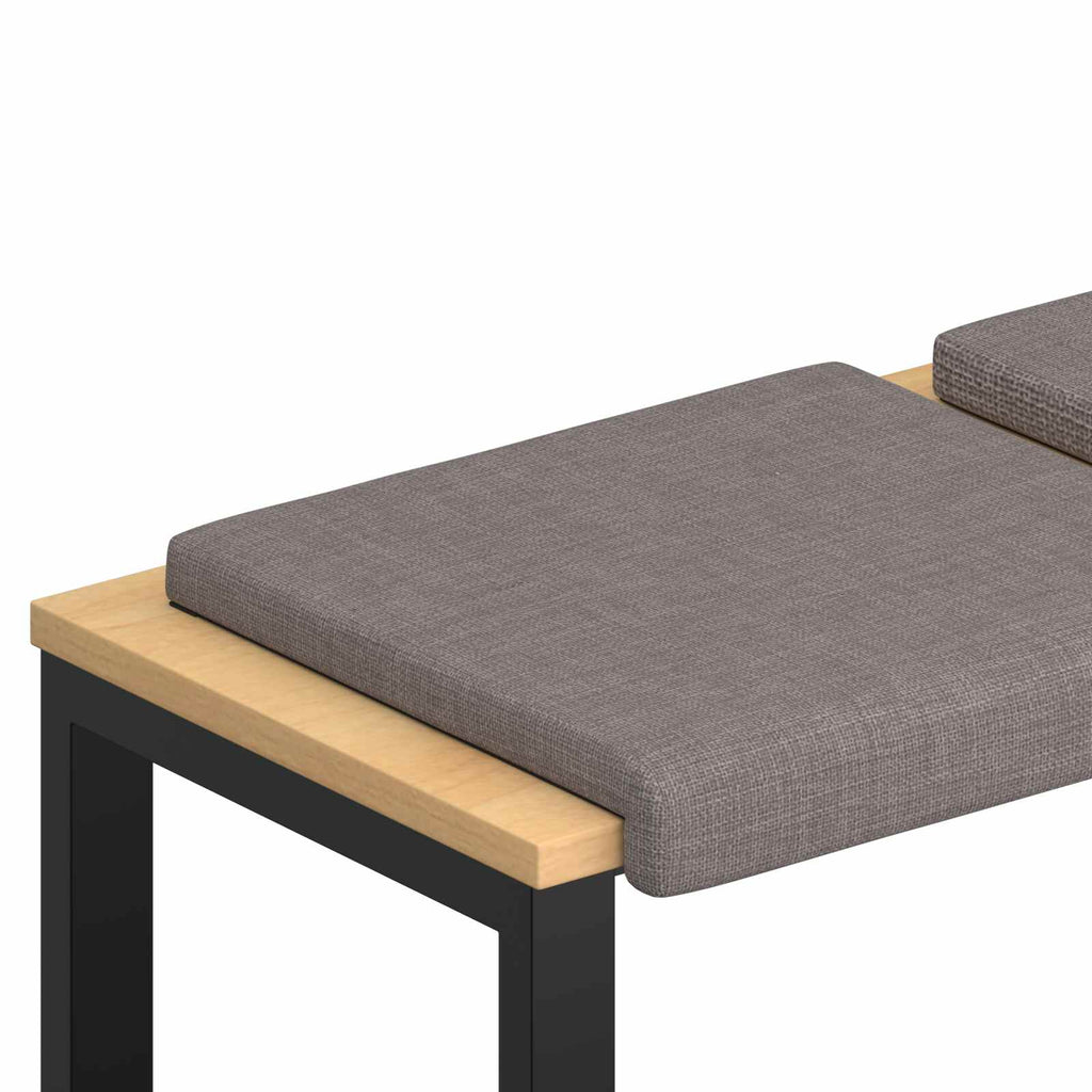 vidaXL Poduszka na ławkę 4 pcs tkanina Ciemnoszary Głębokość 35 cm