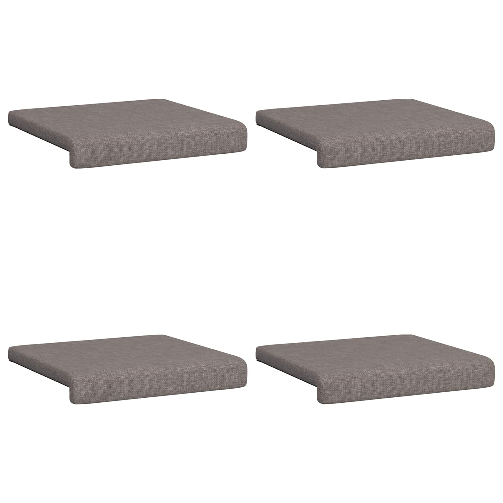 vidaXL Poduszka na ławkę 4 pcs tkanina Ciemnoszary Głębokość 35 cm