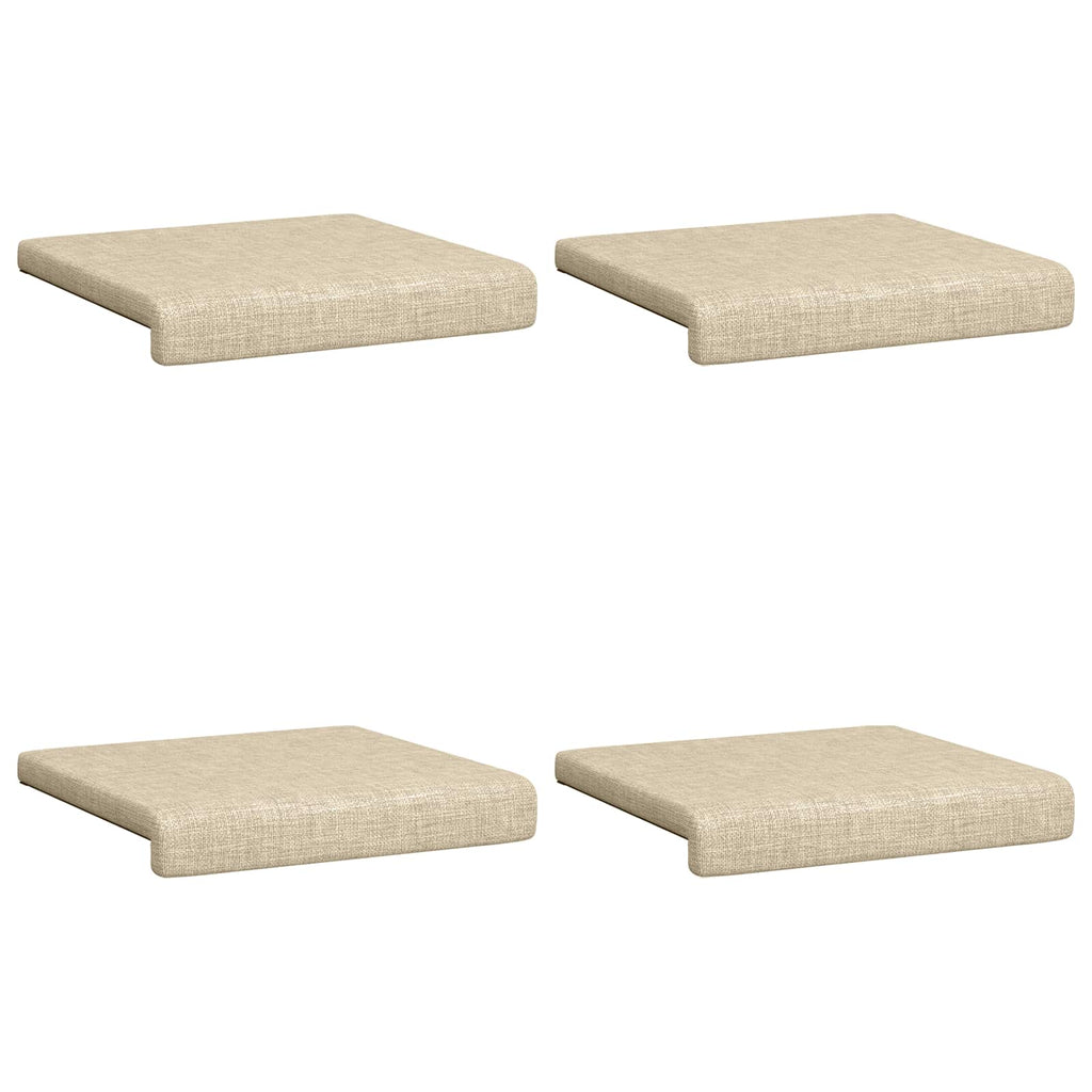 vidaXL Poduszka na ławkę 4 pcs tkanina kremowy Głębokość 35 cm
