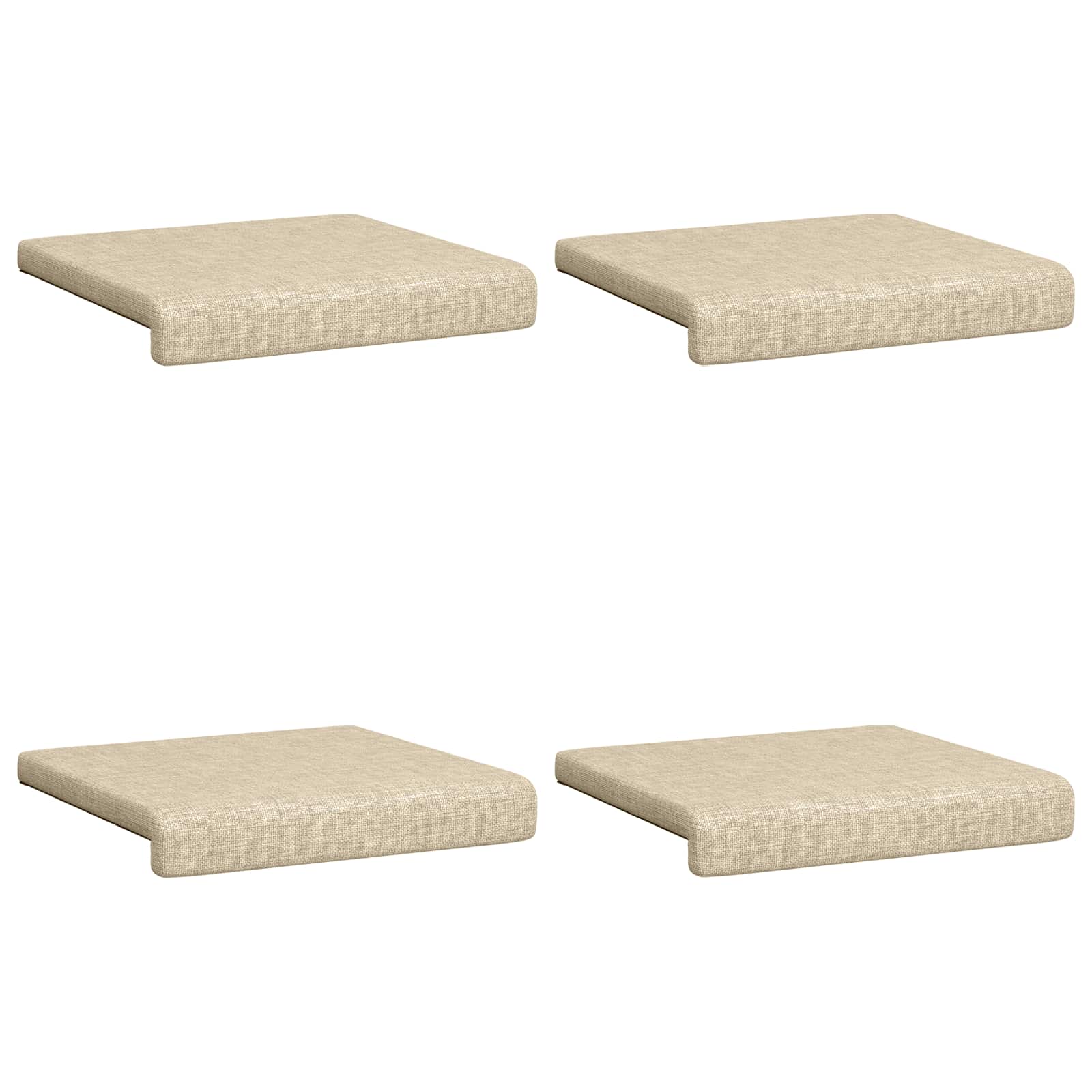 vidaXL Poduszka na ławkę 4 pcs tkanina kremowy Głębokość 35 cm