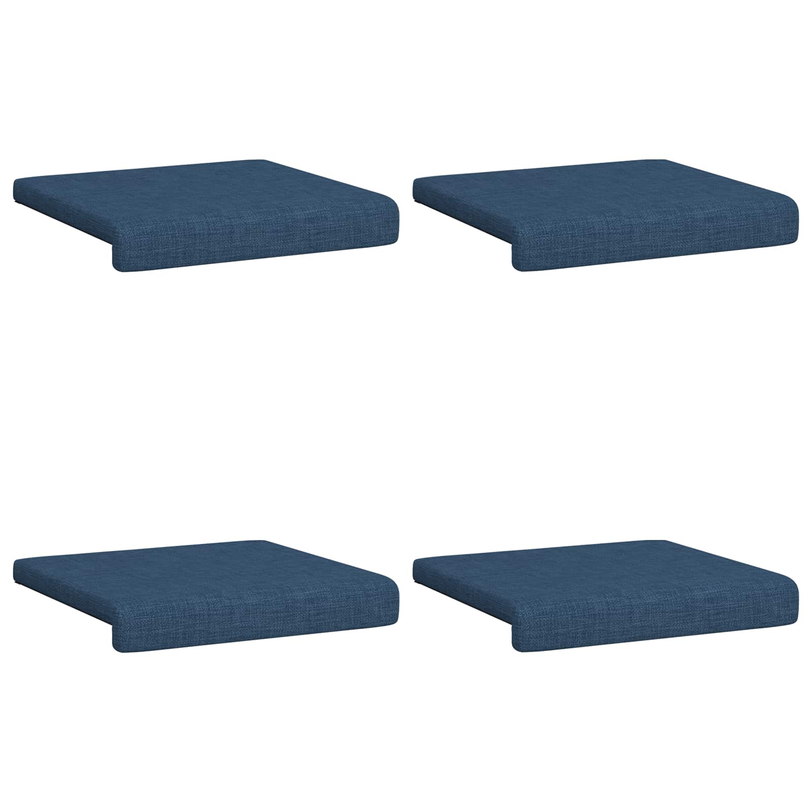 vidaXL Poduszka na ławkę 4 pcs tkanina niebieski Głębokość 35 cm