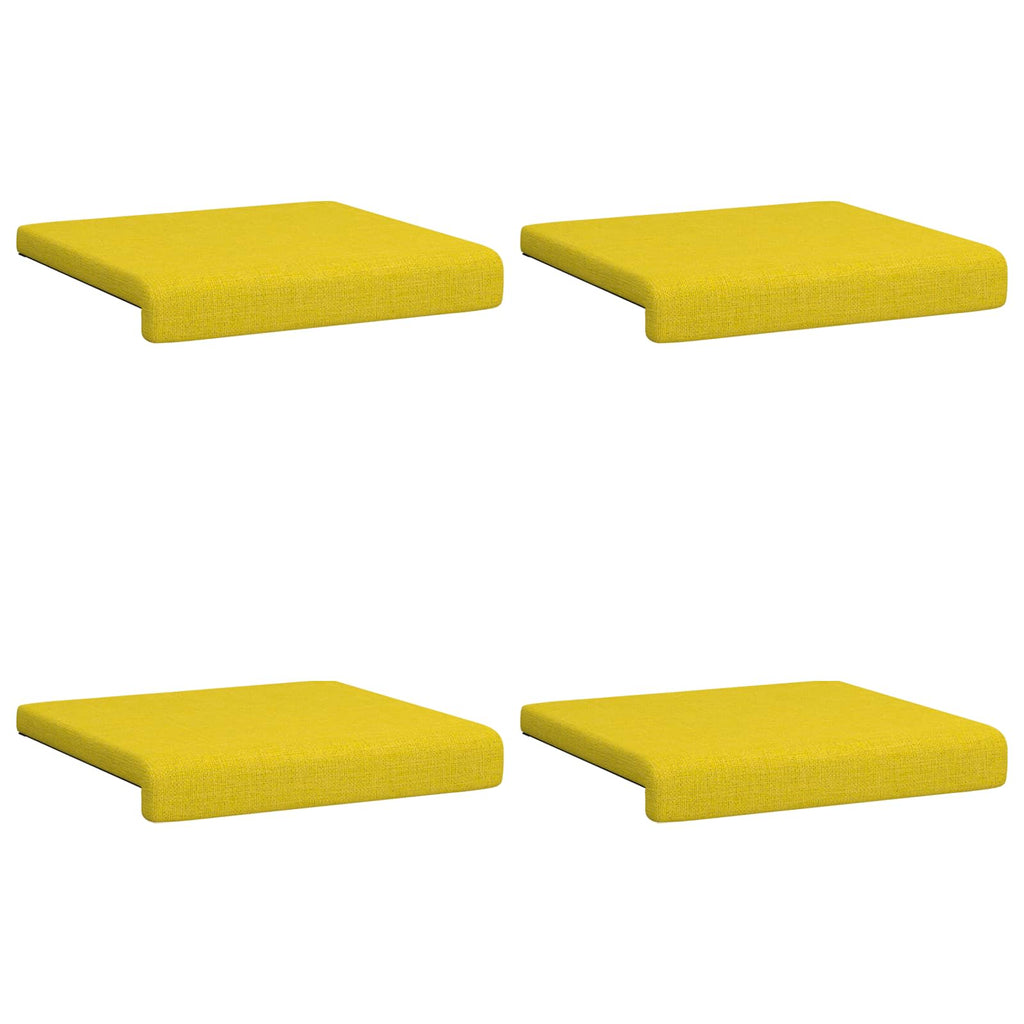 vidaXL Poduszka na ławkę 4 pcs tkanina Jasnożółty Głębokość 35 cm
