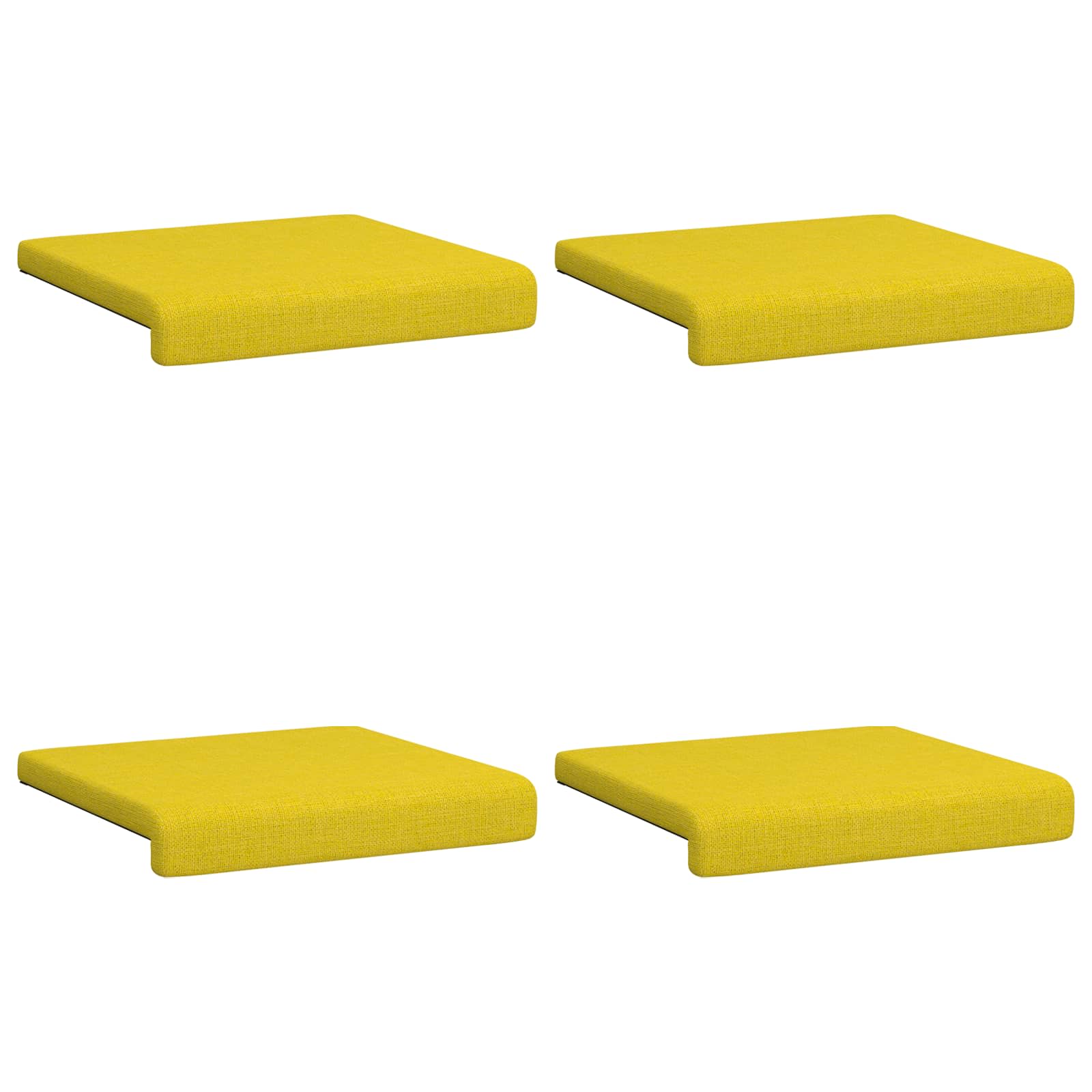 vidaXL Poduszka na ławkę 4 pcs tkanina Jasnożółty Głębokość 35 cm