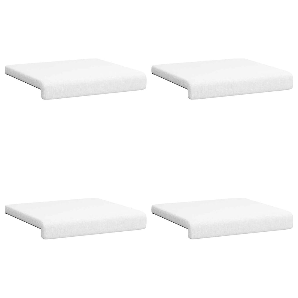 vidaXL Poduszka na ławkę 4 pcs tkanina Biały Głębokość 35 cm