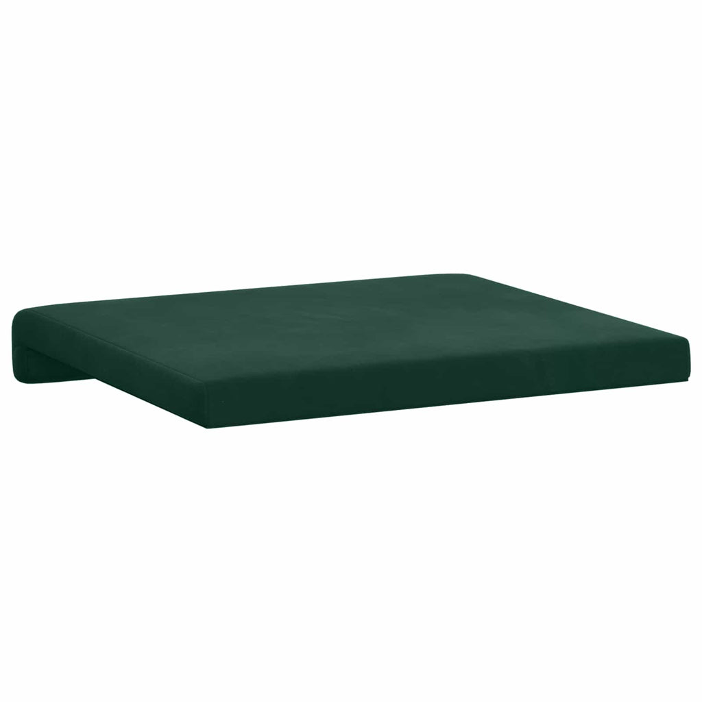 vidaXL Poduszka na ławkę 4 pcs Welur Ciemnozielony Głębokość 35 cm