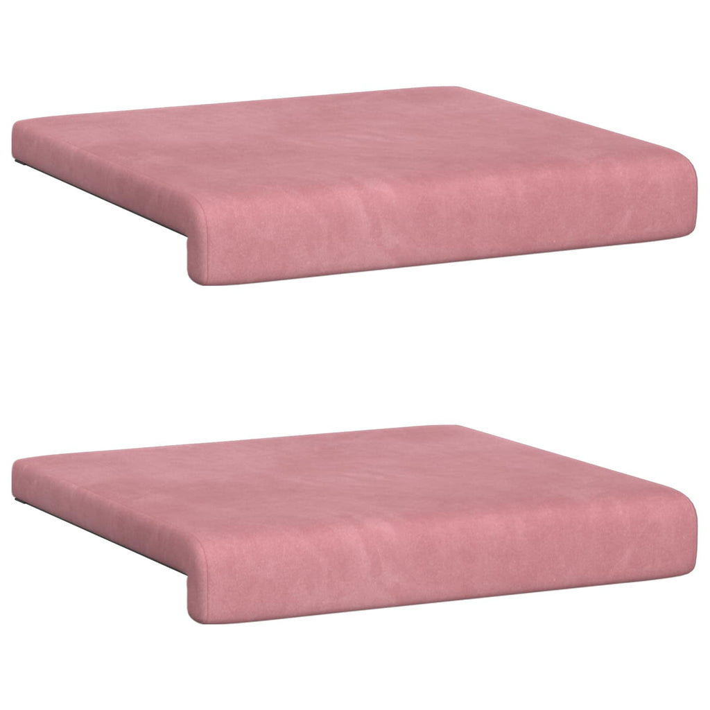 vidaXL Poduszka na ławkę 4 pcs Welur różowy Głębokość 35 cm