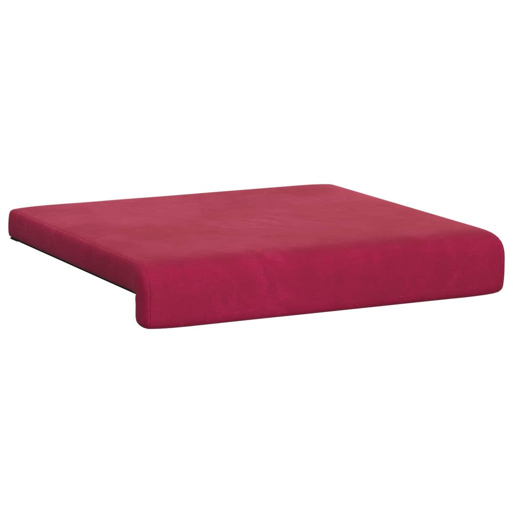 vidaXL Poduszka na ławkę 4 pcs Welur Czerwone wino Głębokość 35 cm