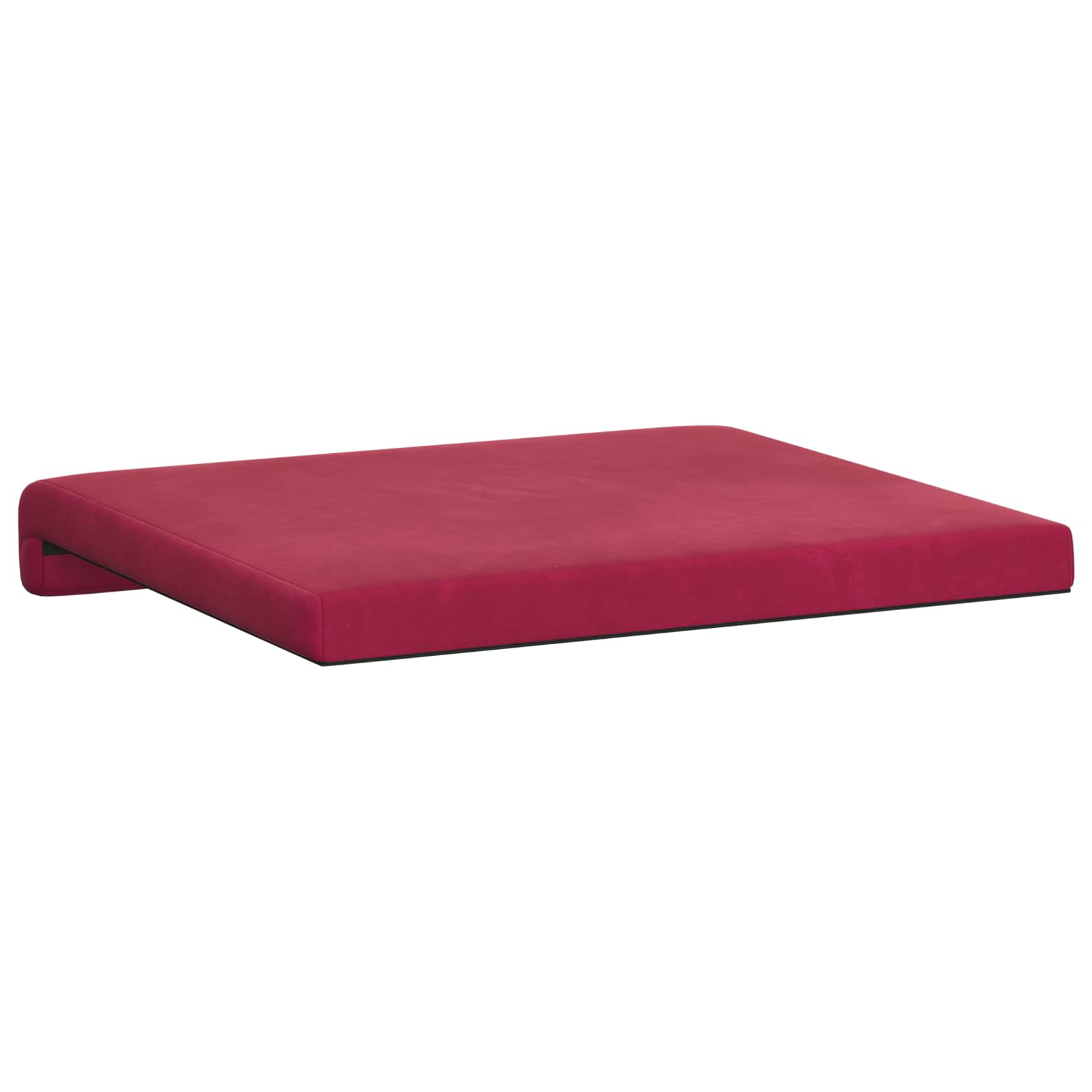vidaXL Poduszka na ławkę 4 pcs Welur Czerwone wino Głębokość 35 cm