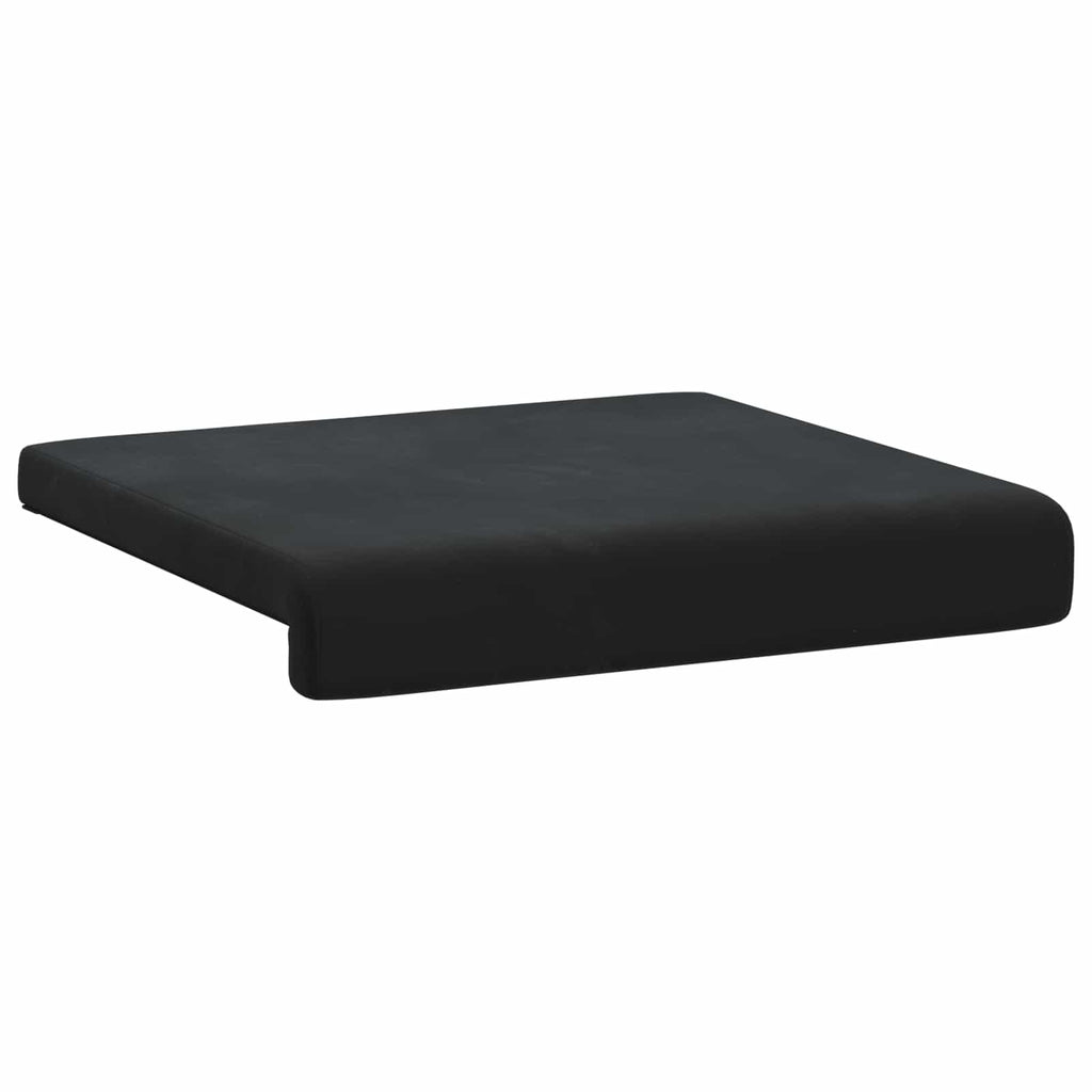 vidaXL Poduszka na ławkę 4 pcs Welur Czarny Głębokość 35 cm