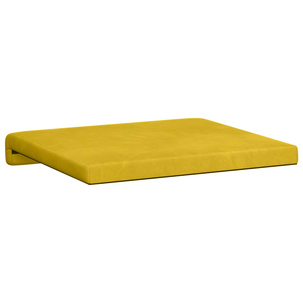 vidaXL Poduszka na ławkę 4 pcs Welur żółty Głębokość 35 cm