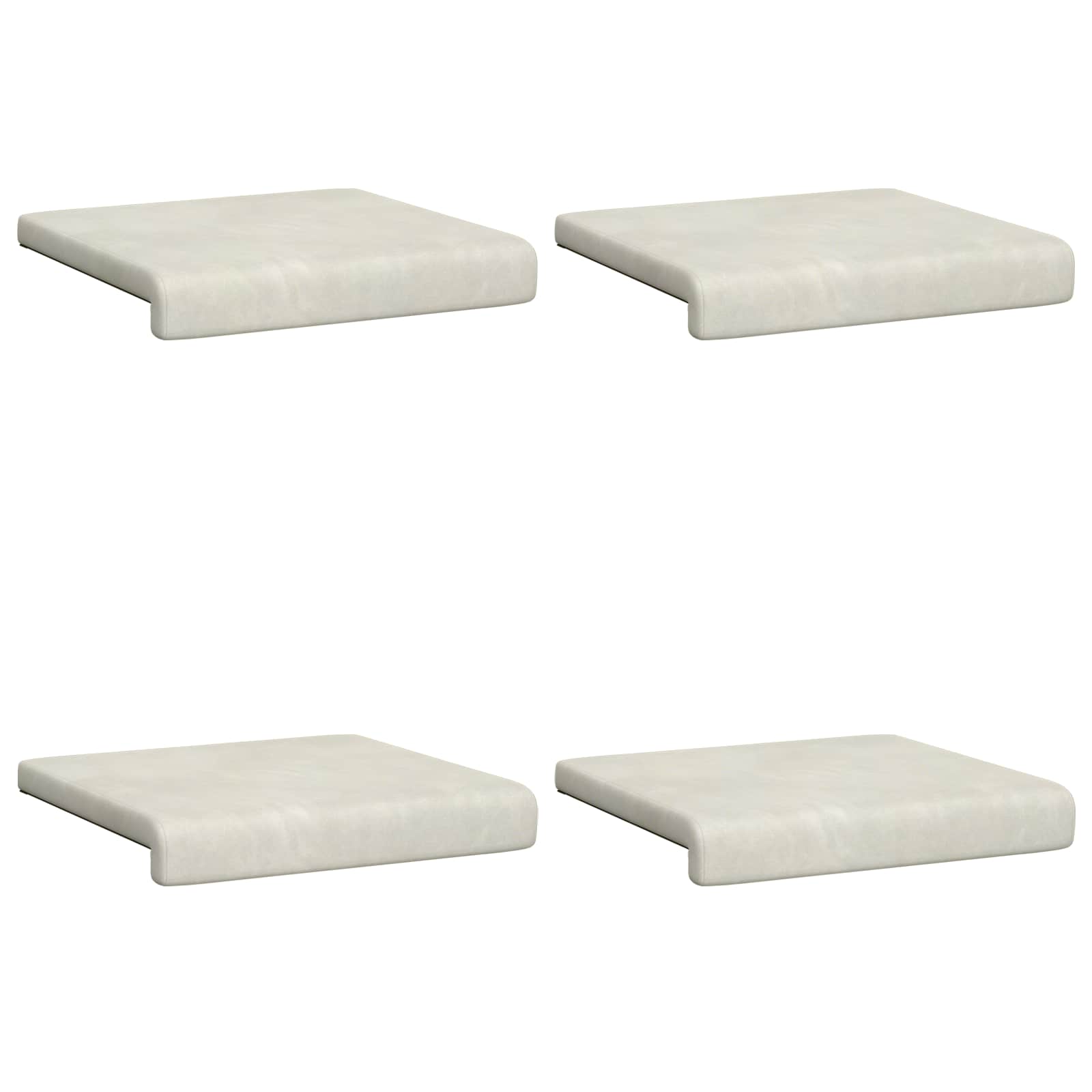 vidaXL Poduszka na ławkę 4 pcs Welur kremowy Głębokość 35 cm