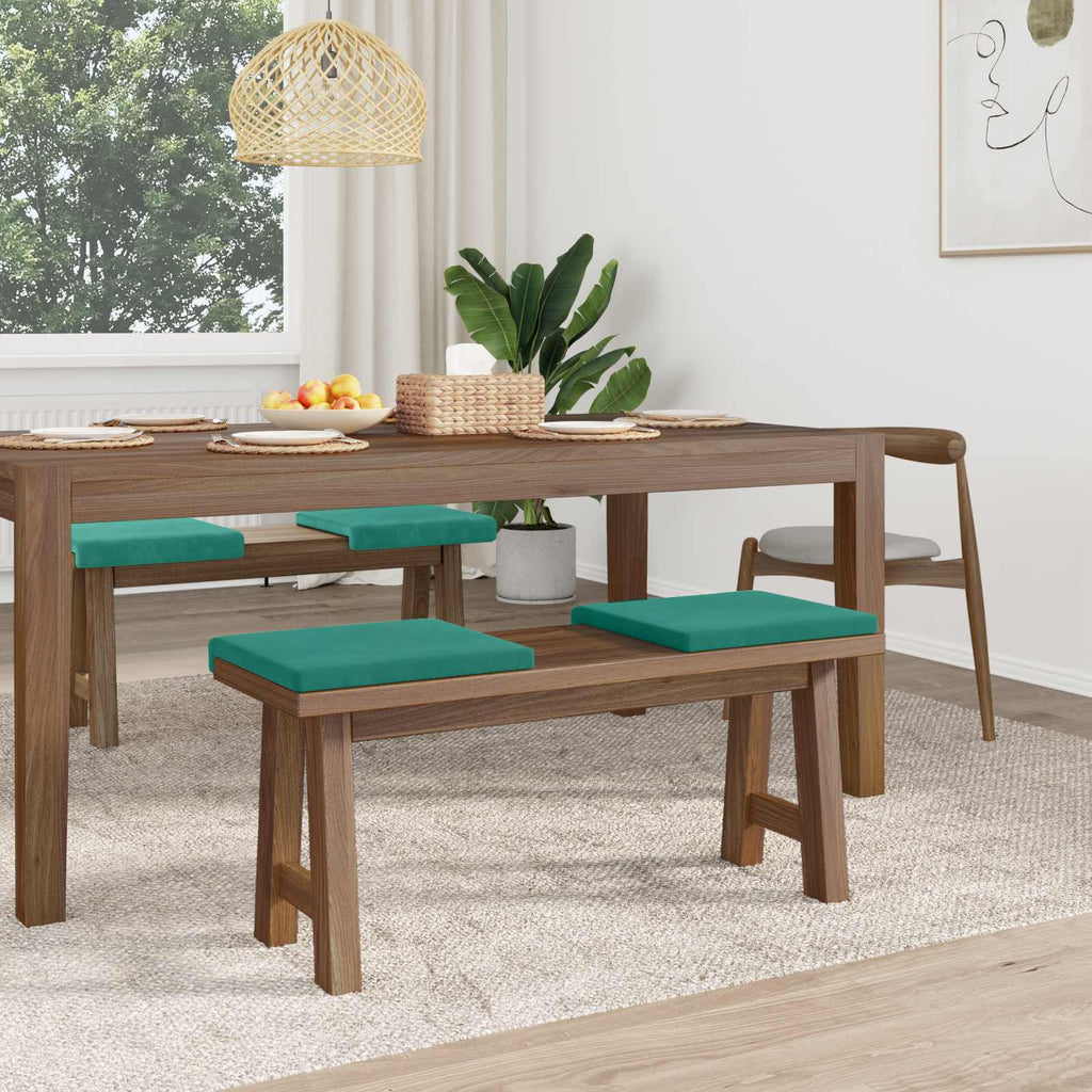 vidaXL Poduszka na ławkę 4 pcs Welur Turkusowy Głębokość 35 cm