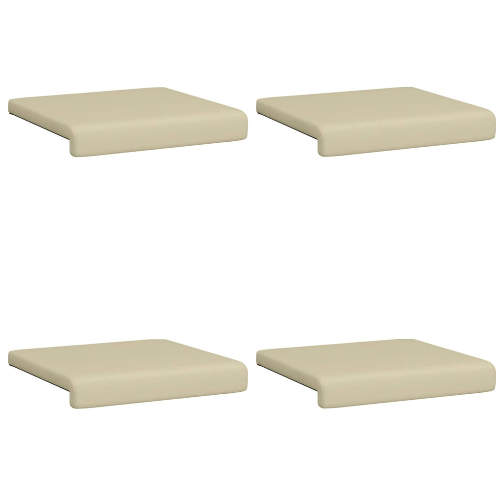 vidaXL Poduszka na ławkę 4 pcs Ekoskóra kremowy Głębokość 35 cm