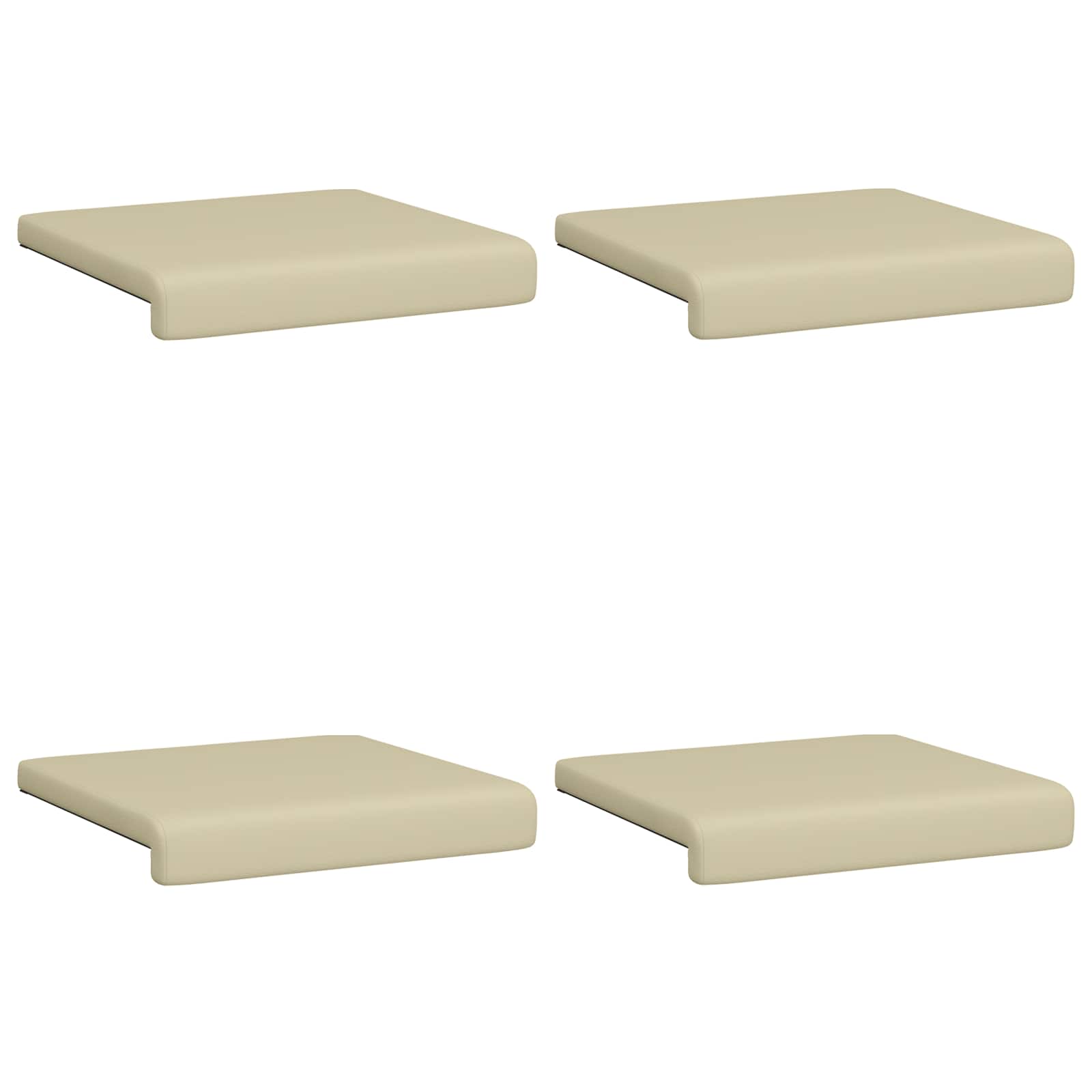 vidaXL Poduszka na ławkę 4 pcs Ekoskóra kremowy Głębokość 35 cm